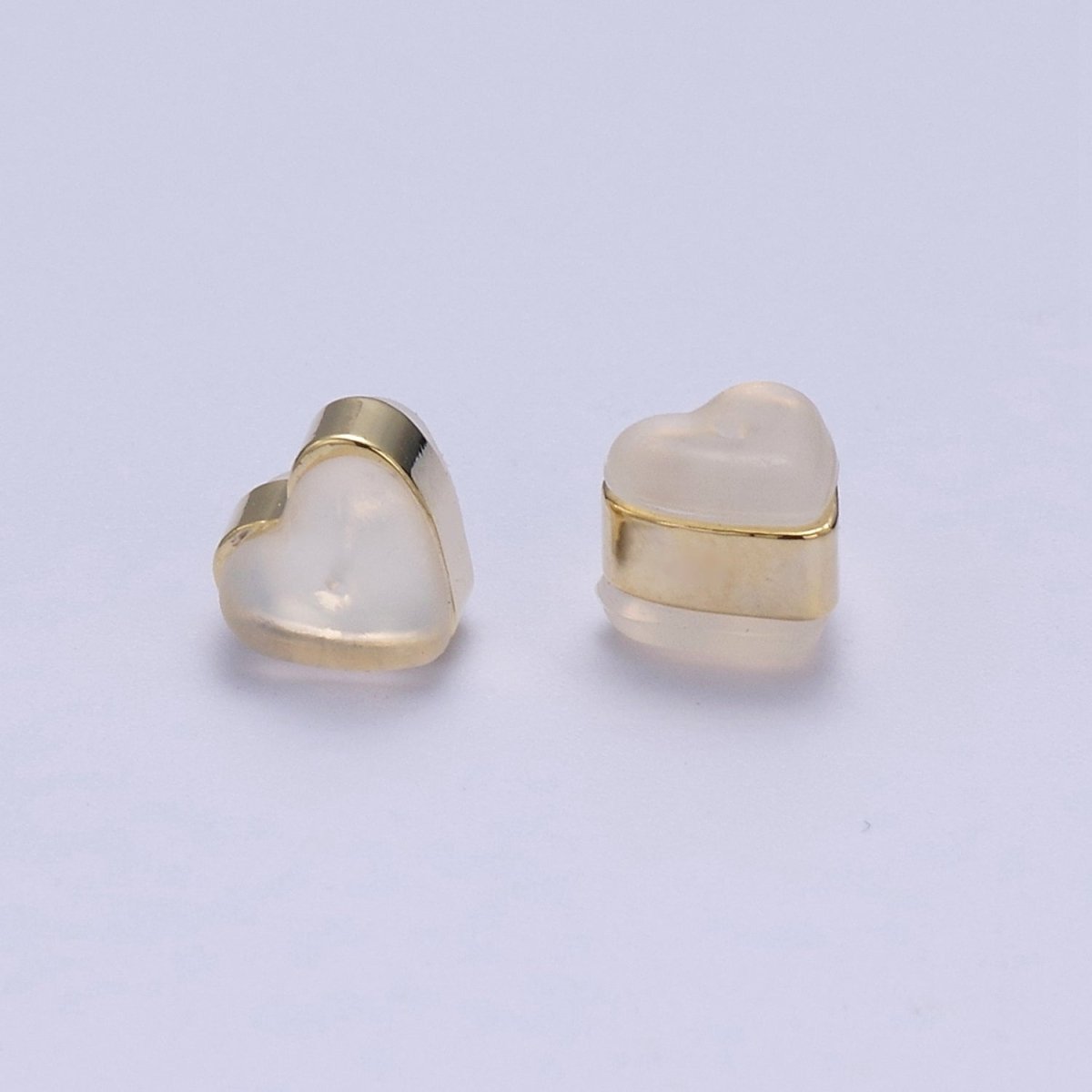Silicone Earring Backs Replacements Soft Clear Earring Backs, Heart Shaped Locking Earring Backs Silicone Earring Backs Stopper for Earring Jewelry Finding K-227 - DLUXCA