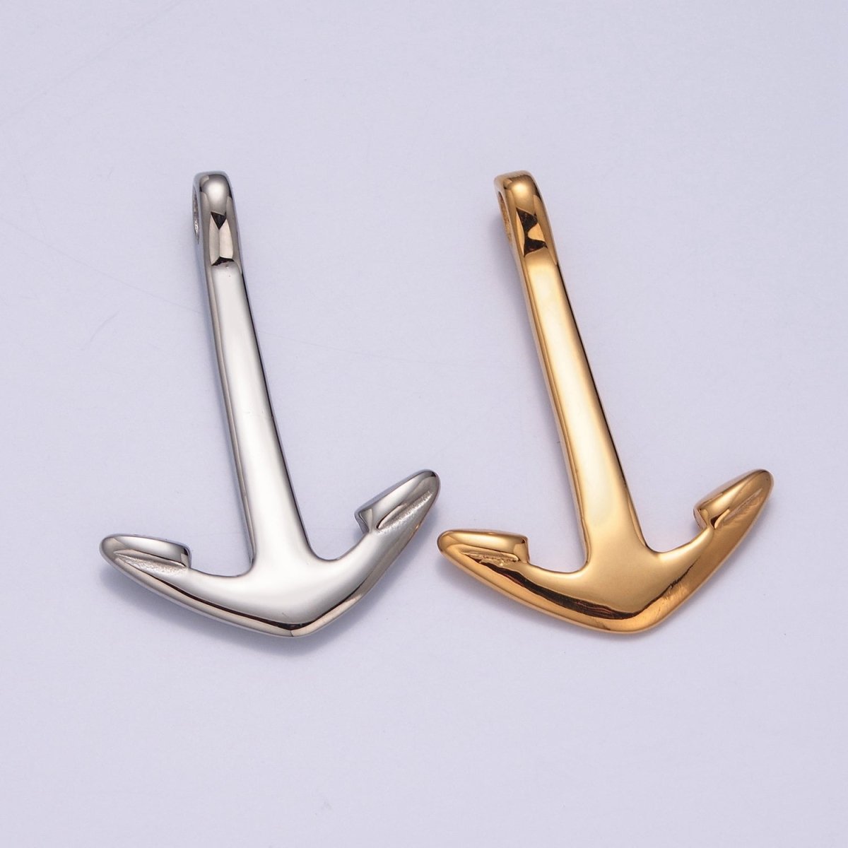 Silver Anchor Pendant Necklace For Man Jewelry Stainless Steel Finding Charm Sailor Ocean Inspired X-629 X-630