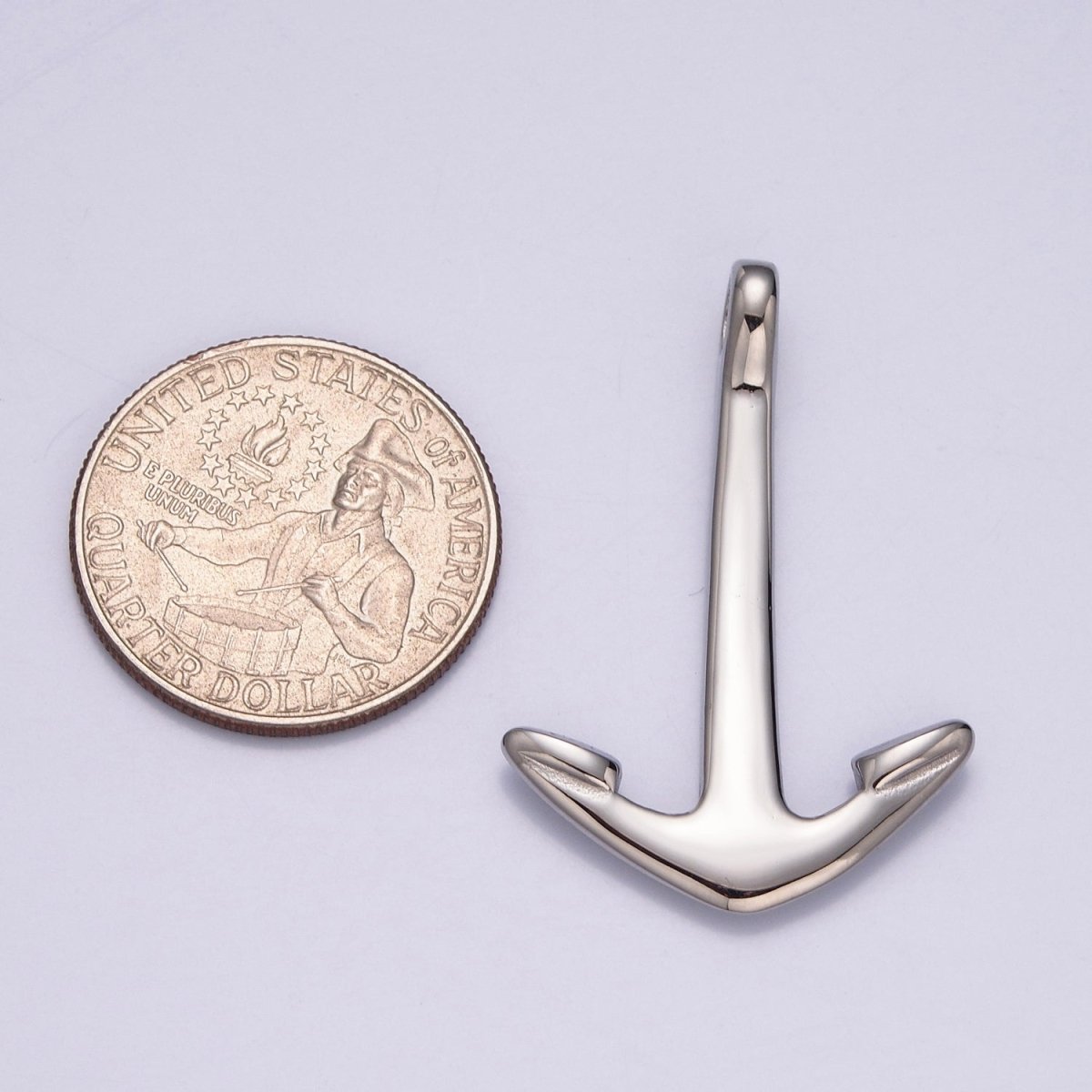 Silver Anchor Pendant Necklace For Man Jewelry Stainless Steel Finding Charm Sailor Ocean Inspired X-629 X-630