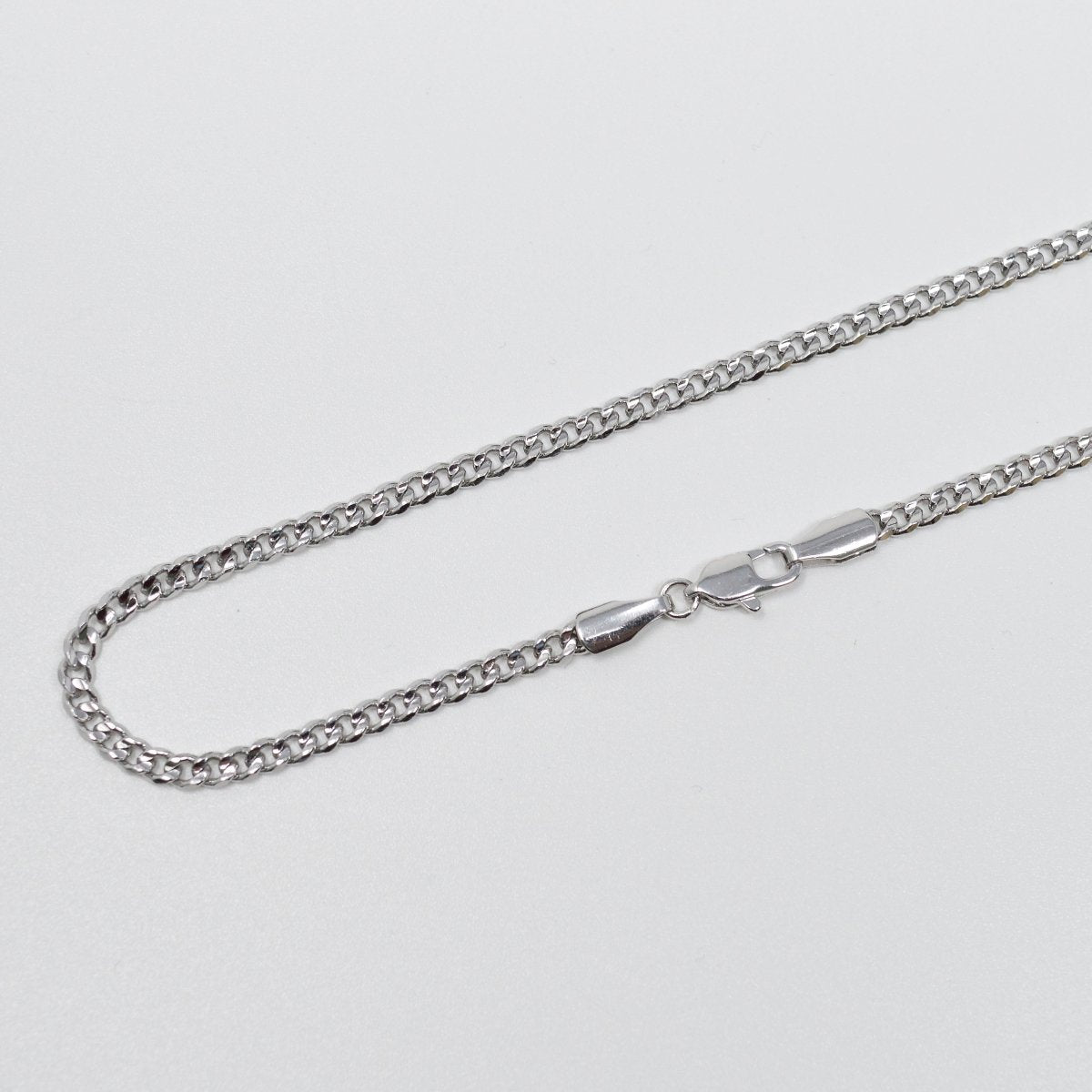 Silver Curb Chain Necklace, Medium Curb Chain Miami Cuban Link Necklace, 3mm Unisex Curb Chain for Necklace Unisex Chain Jewelry | CN-1014, CN-1016  Clearance Pricing