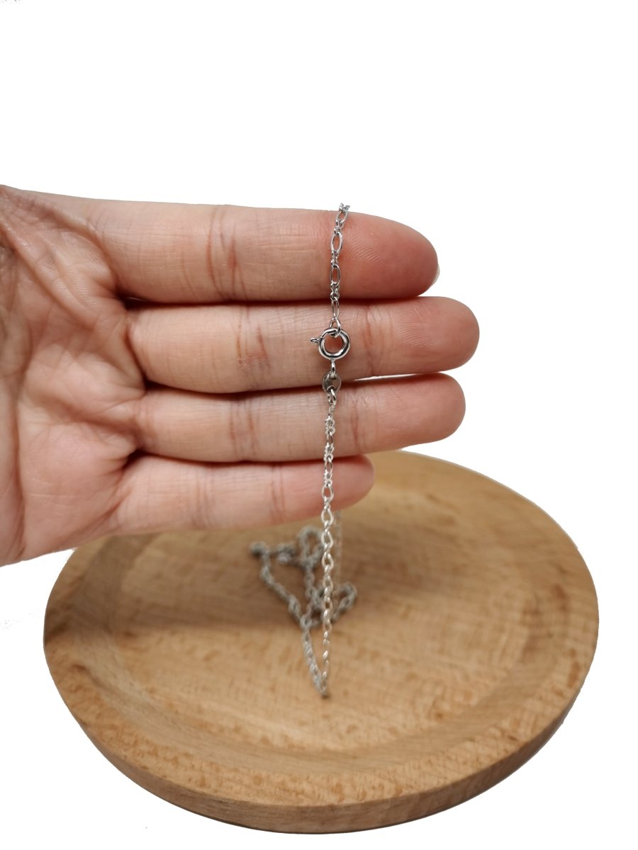 Silver Figure Eight Infinity Chain 2.5mm Link Chain 16 inch Finished Necklace For Wholesale Necklace Dainty Jewelry Making Supplies | WA-488 Clearance Pricing - DLUXCA