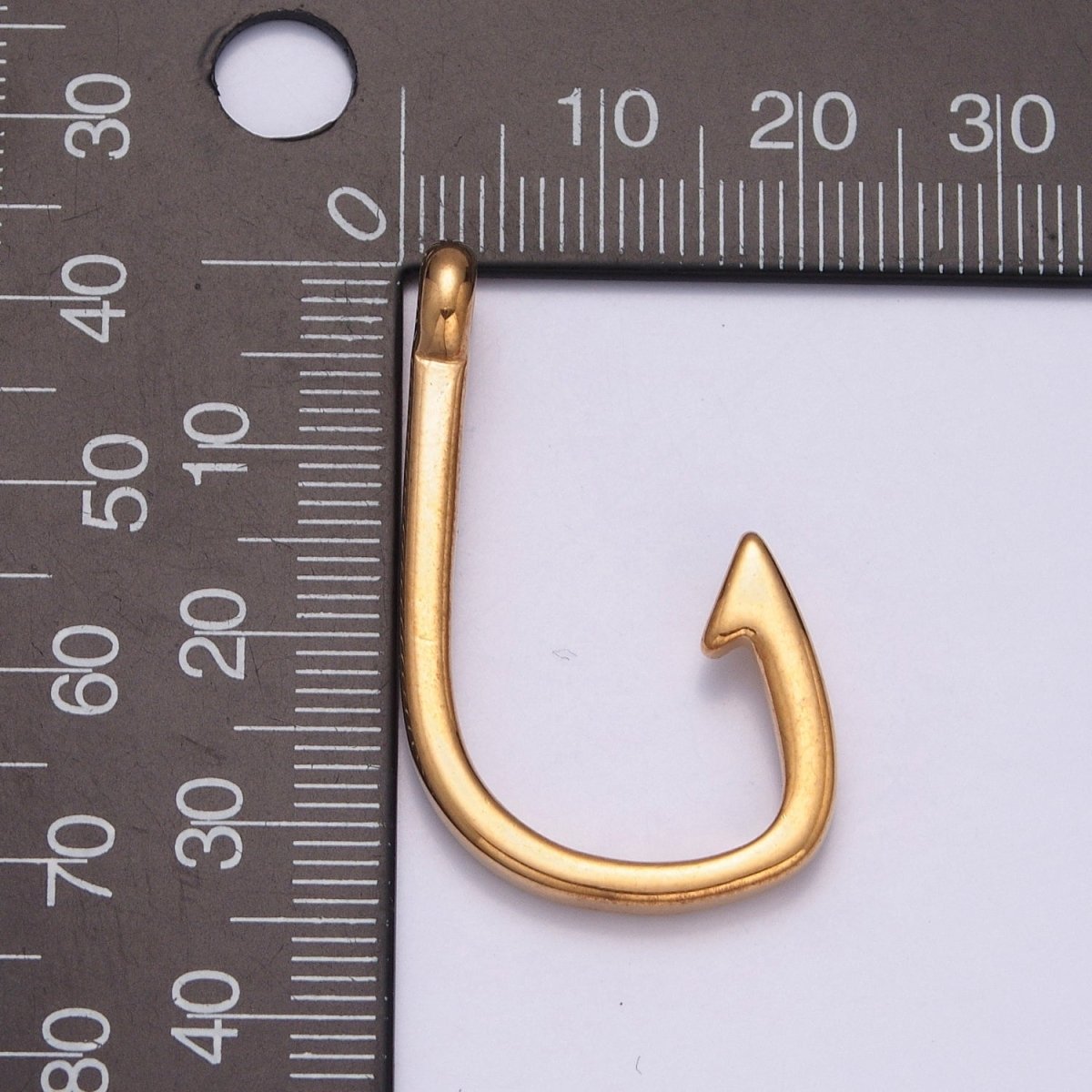 Silver Fish Hook Pendant Necklace For Man Jewelry Stainless Steel Finding Charm Fishing Sailor Hawaiian Inspired X-626 X-627