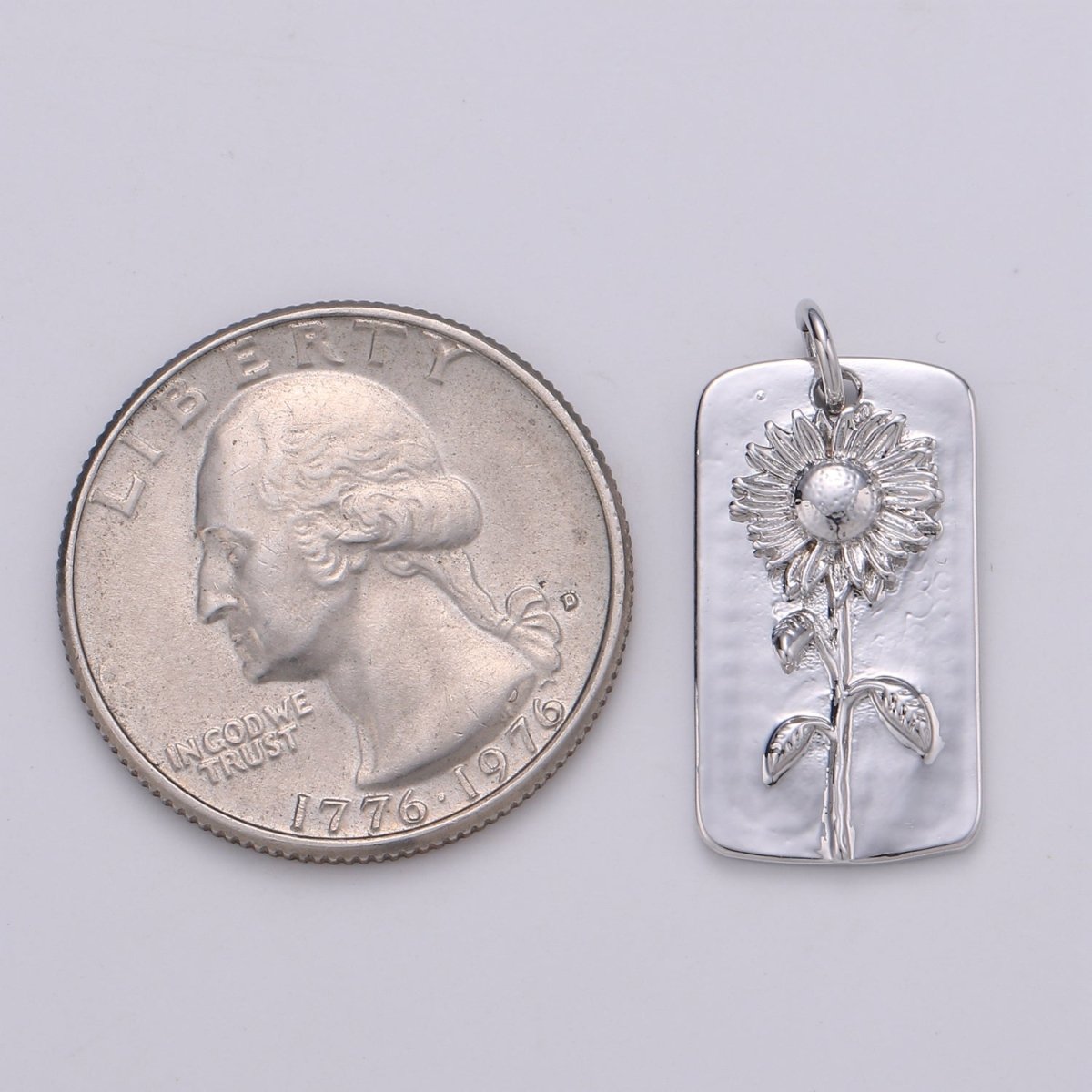 Silver Flower Charms, Wild Flower Pendant, Dainty Flower Charm, Small SunFlower Daisy, Hibiscus Charm for Necklace Floral Flower Jewelry D-844 TO D-852