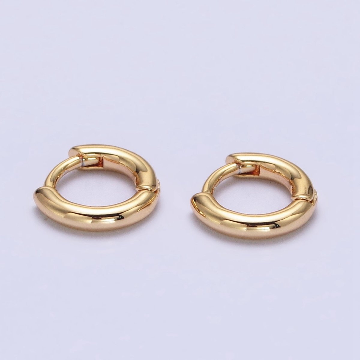 Silver, Gold 10mm Minimalist Cartilage Huggie Earrings | AB943 AB956