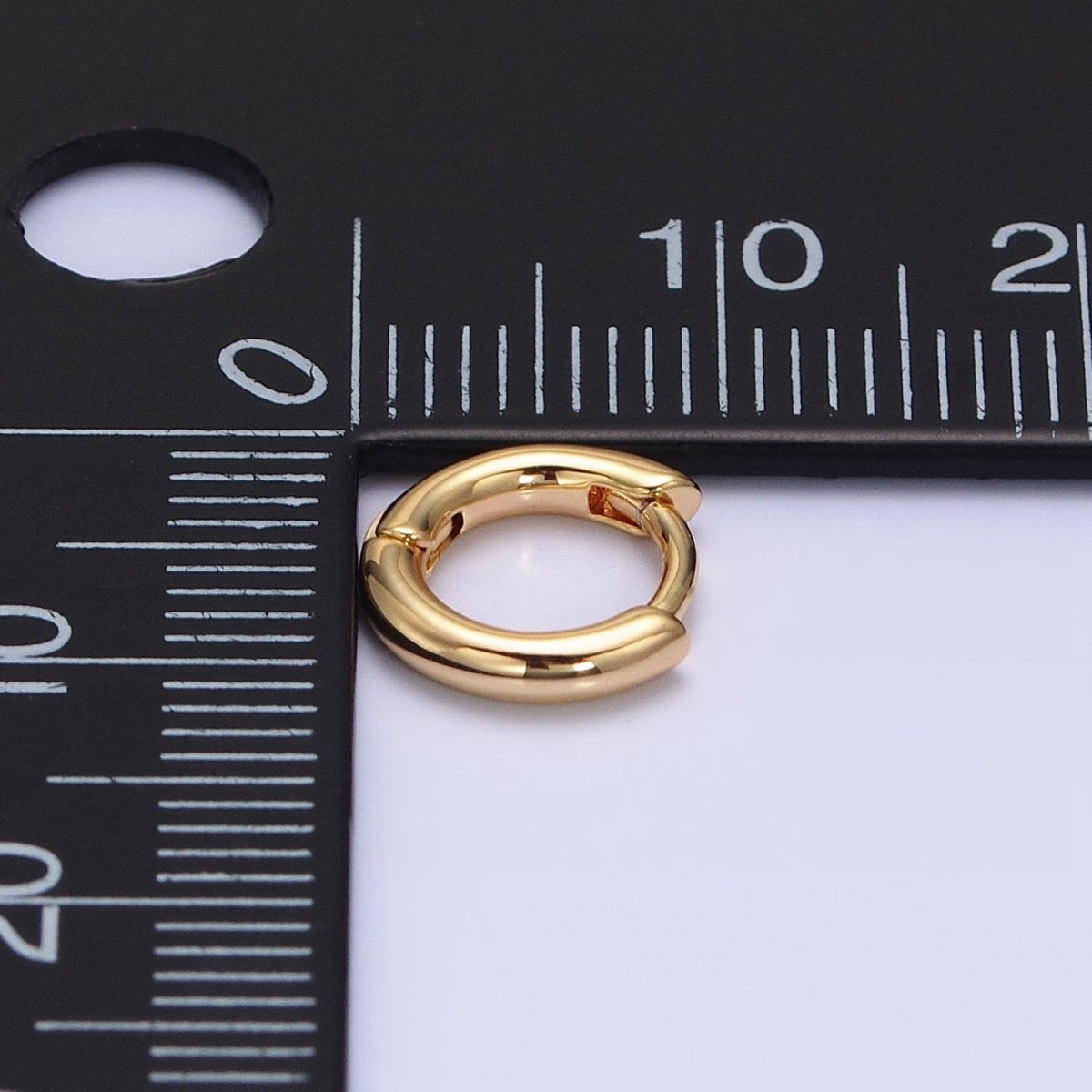 Silver, Gold 10mm Minimalist Cartilage Huggie Earrings | AB943 AB956