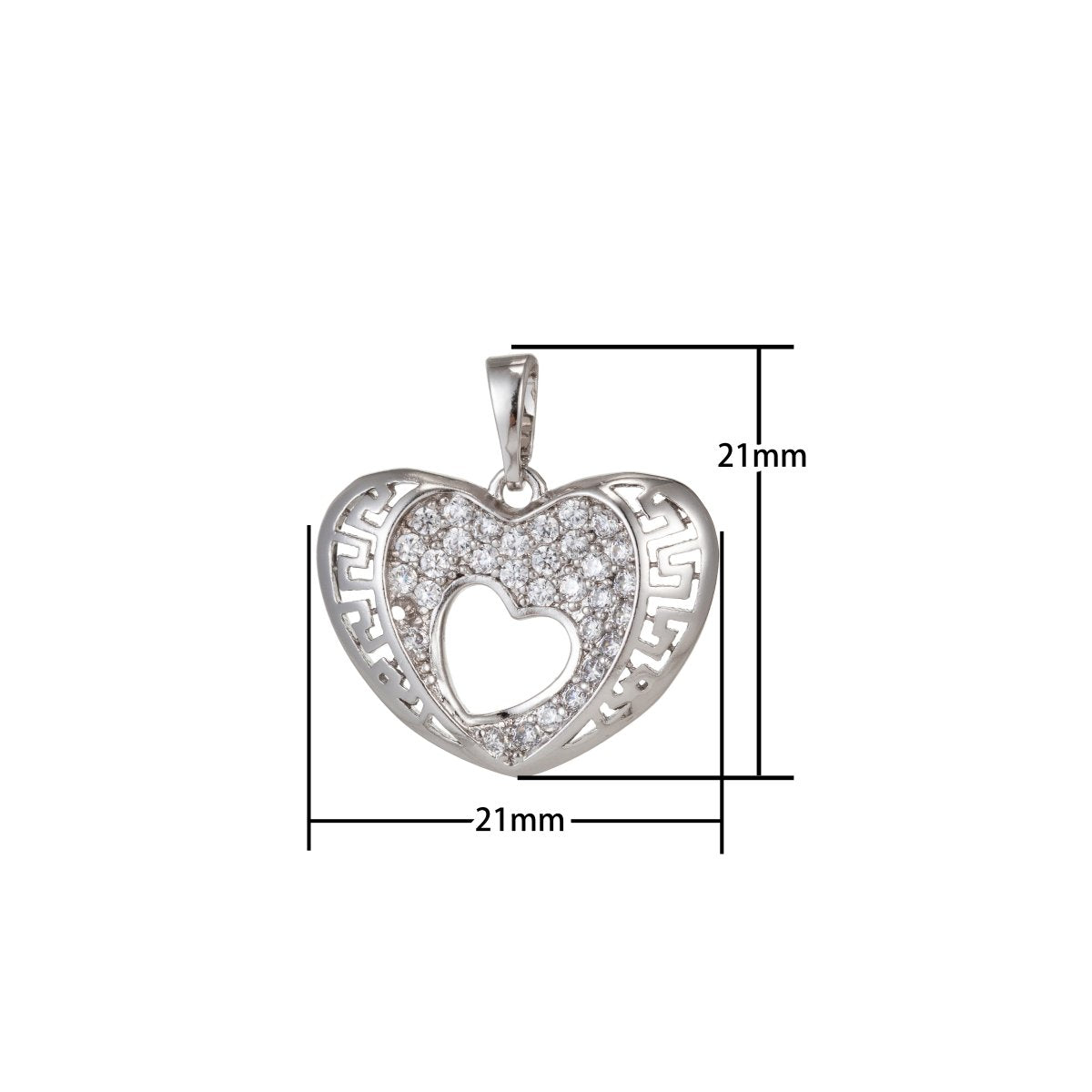 Silver Gold Filled Heart Pendants I-454 - DLUXCA