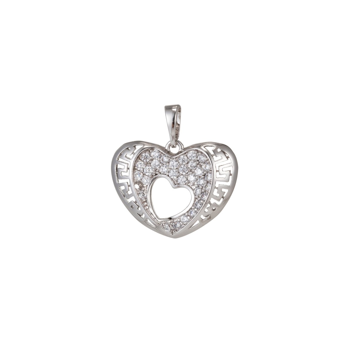 Silver Gold Filled Heart Pendants I-454 - DLUXCA