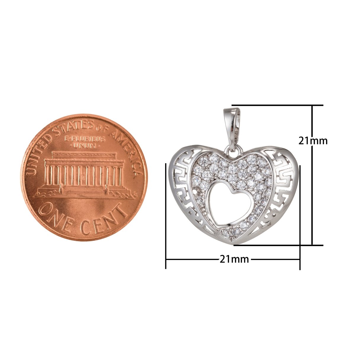 Silver Gold Filled Heart Pendants I-454 - DLUXCA