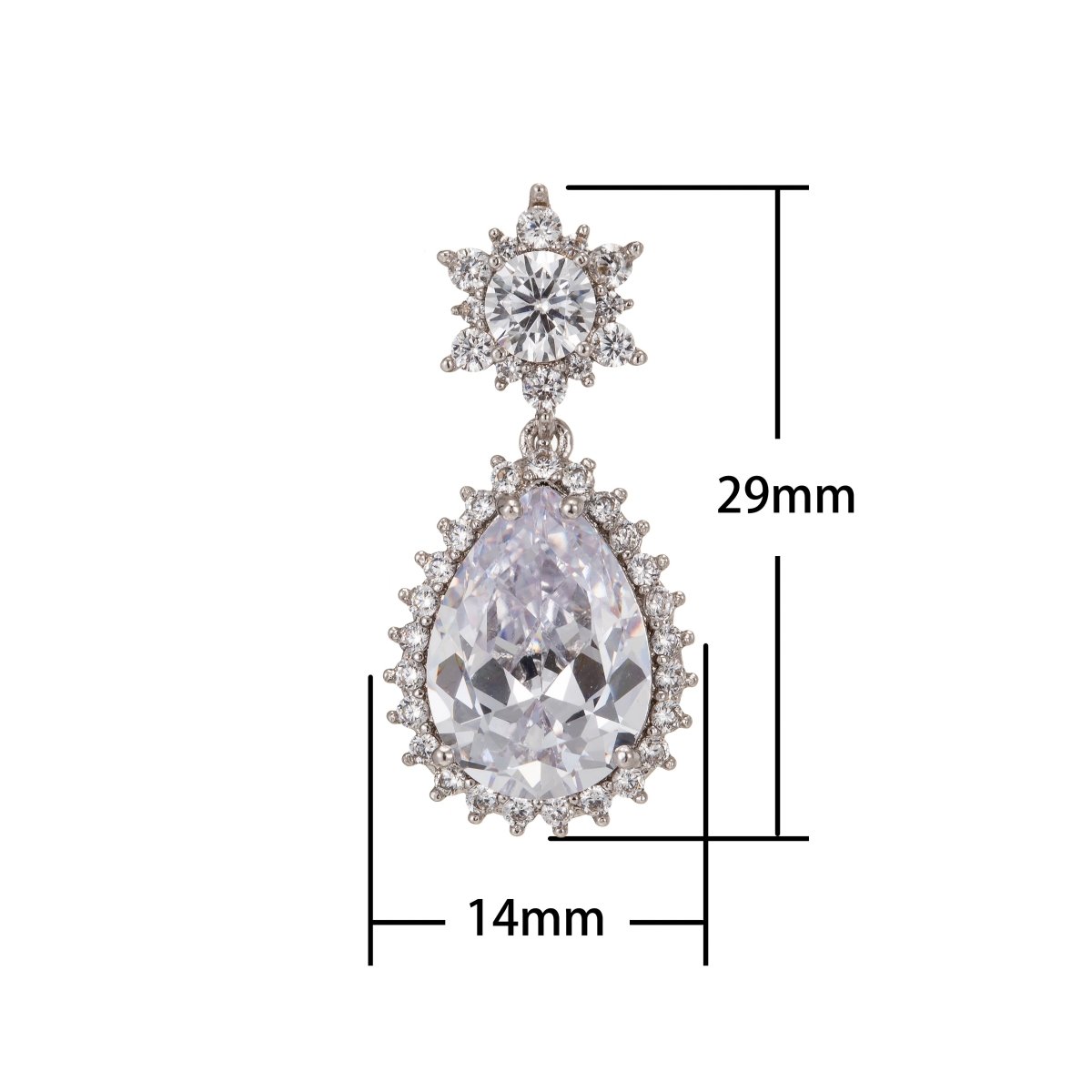 Silver Gold Filled Teardrop Pendants I-208 - DLUXCA