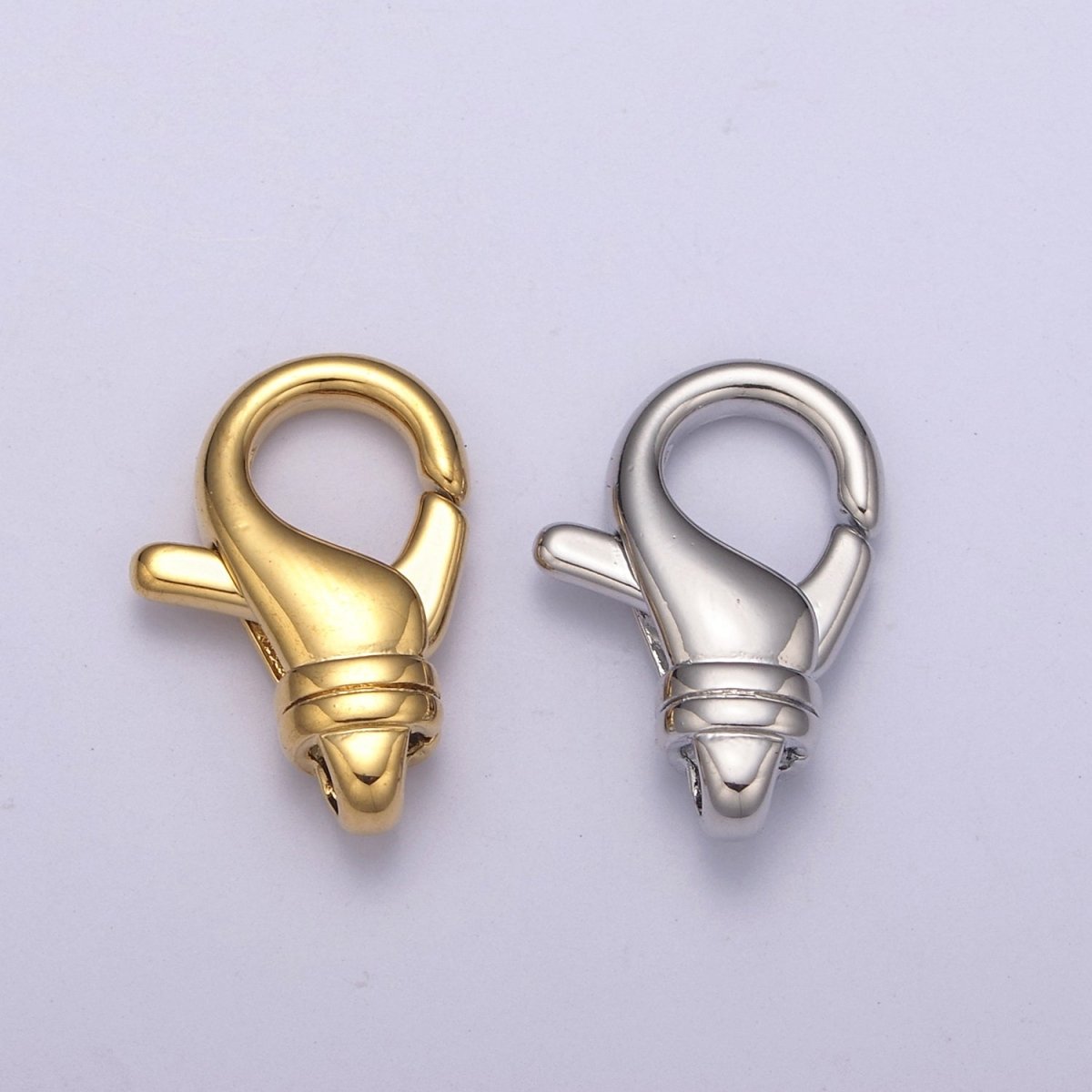 Silver / Gold Lobster Clasps - Teardrop 24K Gold Filled Clasp for Jewelry Making Findings L-588  L-589