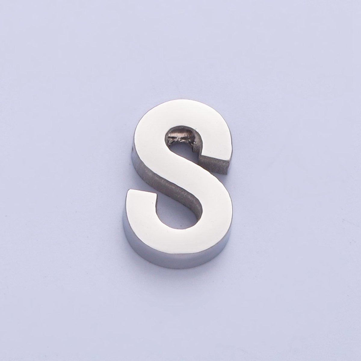 Silver Initial Alphabet Bead Charm For DIY Necklace Making, A-A1682-A-A1694