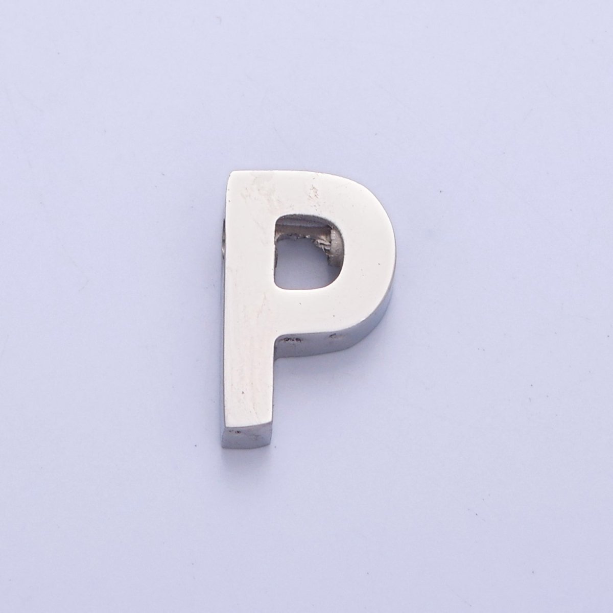Silver Initial Alphabet Bead Charm For DIY Necklace Making, A-A1682-A-A1694