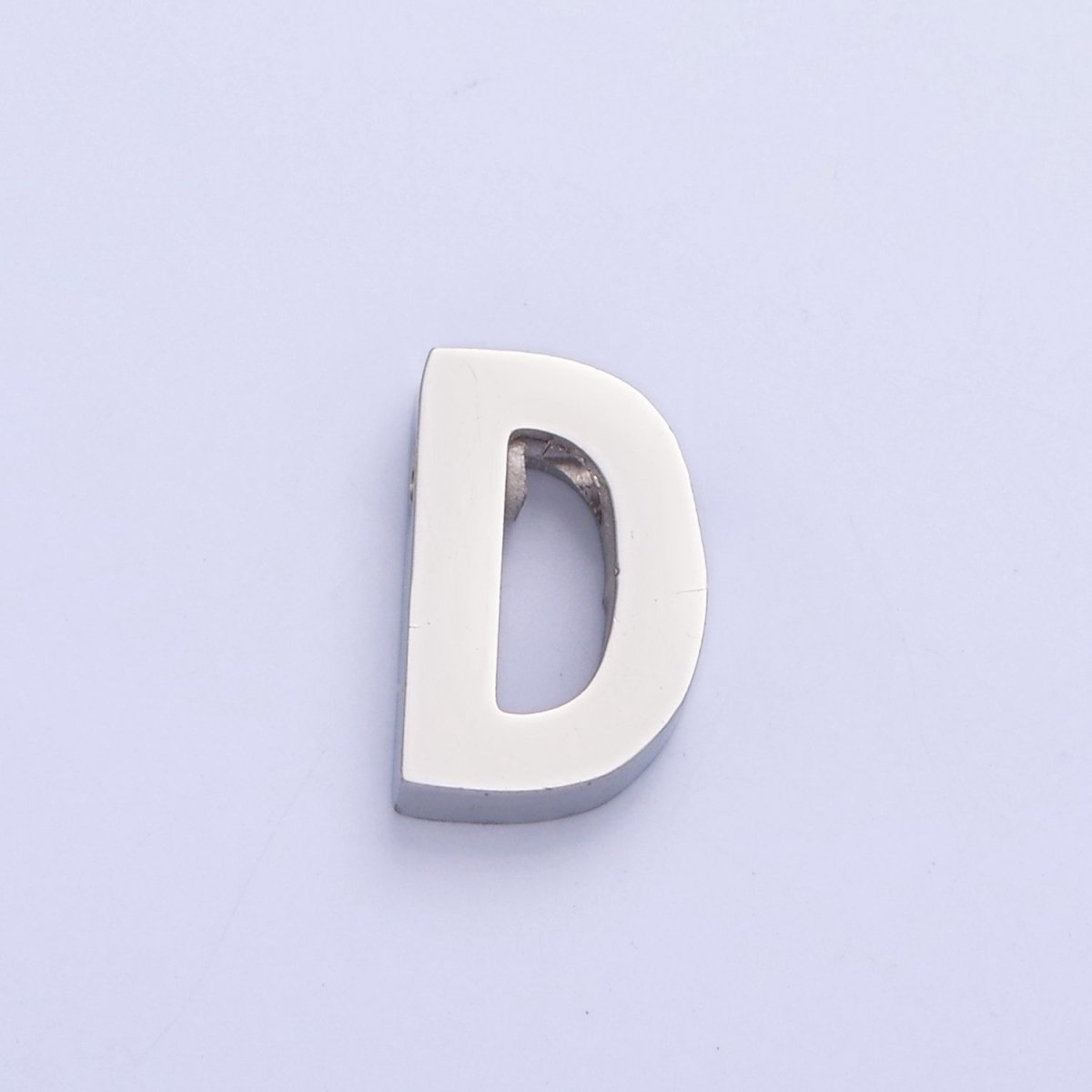 Silver Initial Alphabet Bead Charm For DIY Necklace Making, A-A1682-A-A1694