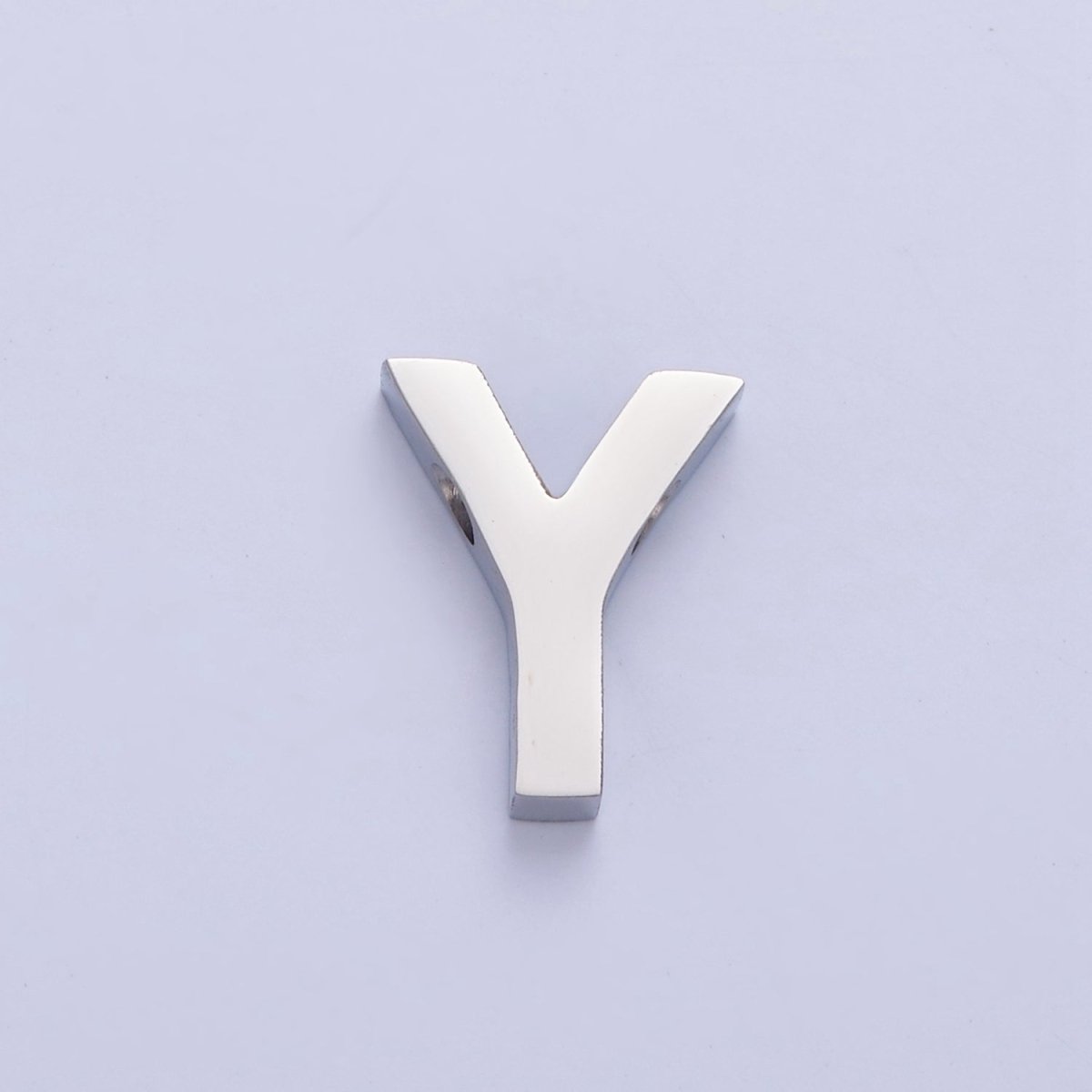 Silver Initial Alphabet Bead Charm For DIY Necklace Making, A-A1682-A-A1694