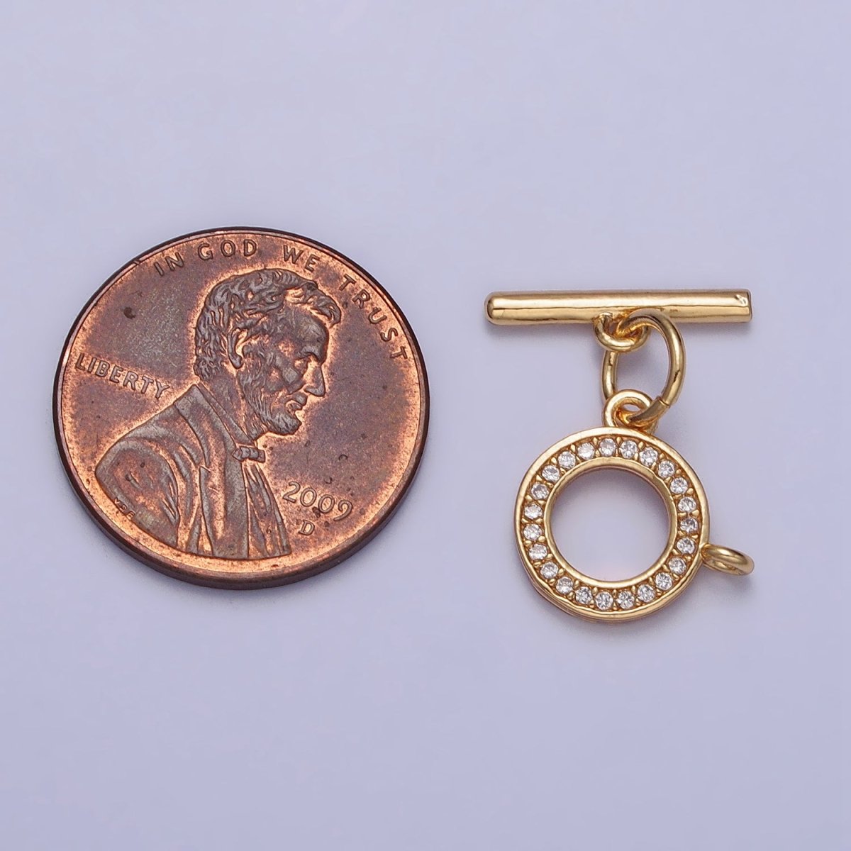 Silver Micro Pave OT Clasp Cubic Toggle Clasp for Decorative Necklace Bracelet Z-054