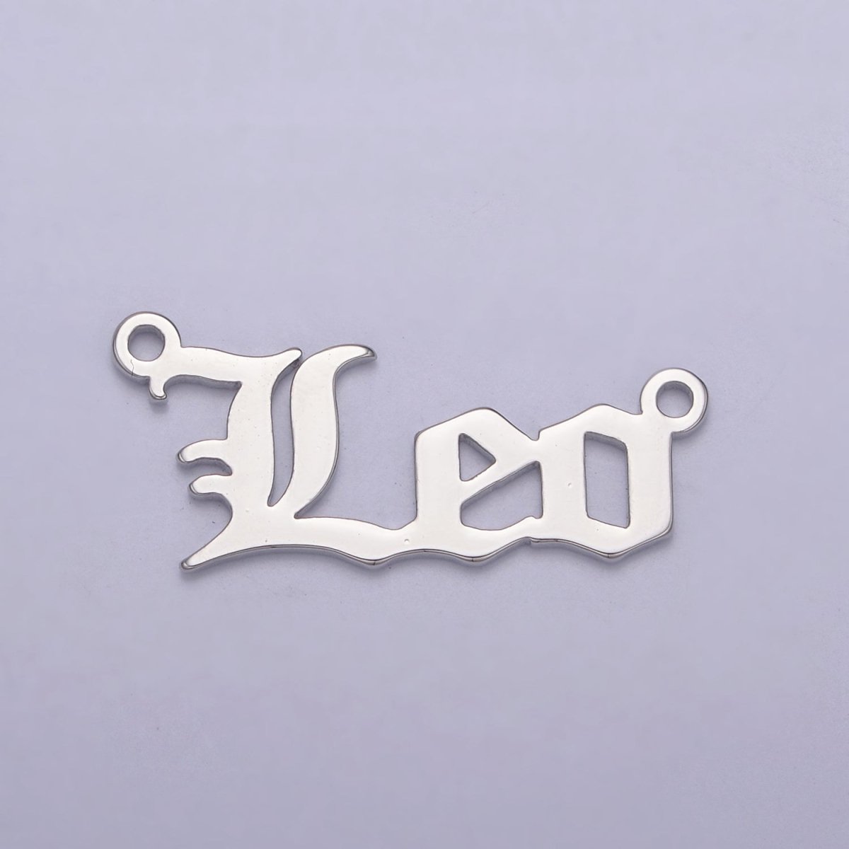 Silver Old English Font Zodiac Charms Connector for Necklace Bracelet Link Connector Astrology Necklace Charm Personalized Jewelry Wholesale A1421-A1426
