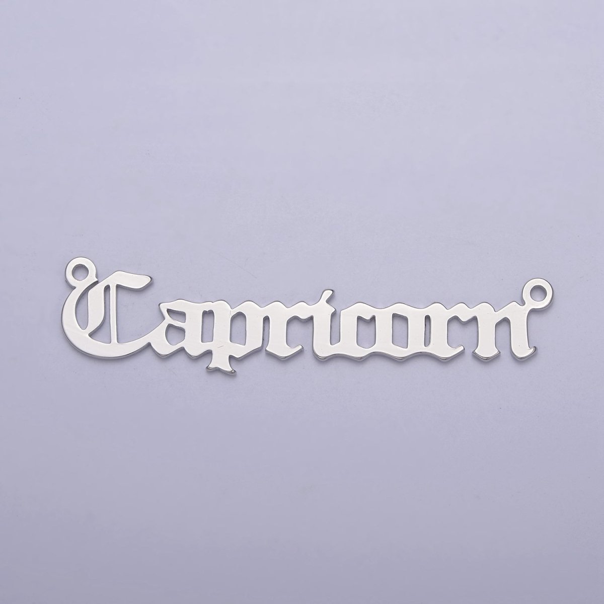 Silver Old English Font Zodiac Charms Connector for Necklace Bracelet Link Connector Astrology Necklace Charm Personalized Jewelry Wholesale A1421-A1426