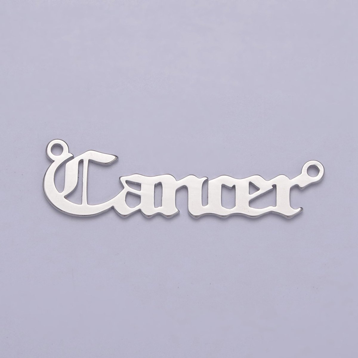 Silver Old English Font Zodiac Charms Connector for Necklace Bracelet Link Connector Astrology Necklace Charm Personalized Jewelry Wholesale A1421-A1426