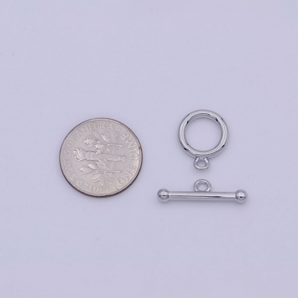 Silver OT Clasp Silver Toggle Clasp for Jewelry Making Supply K-023 - DLUXCA