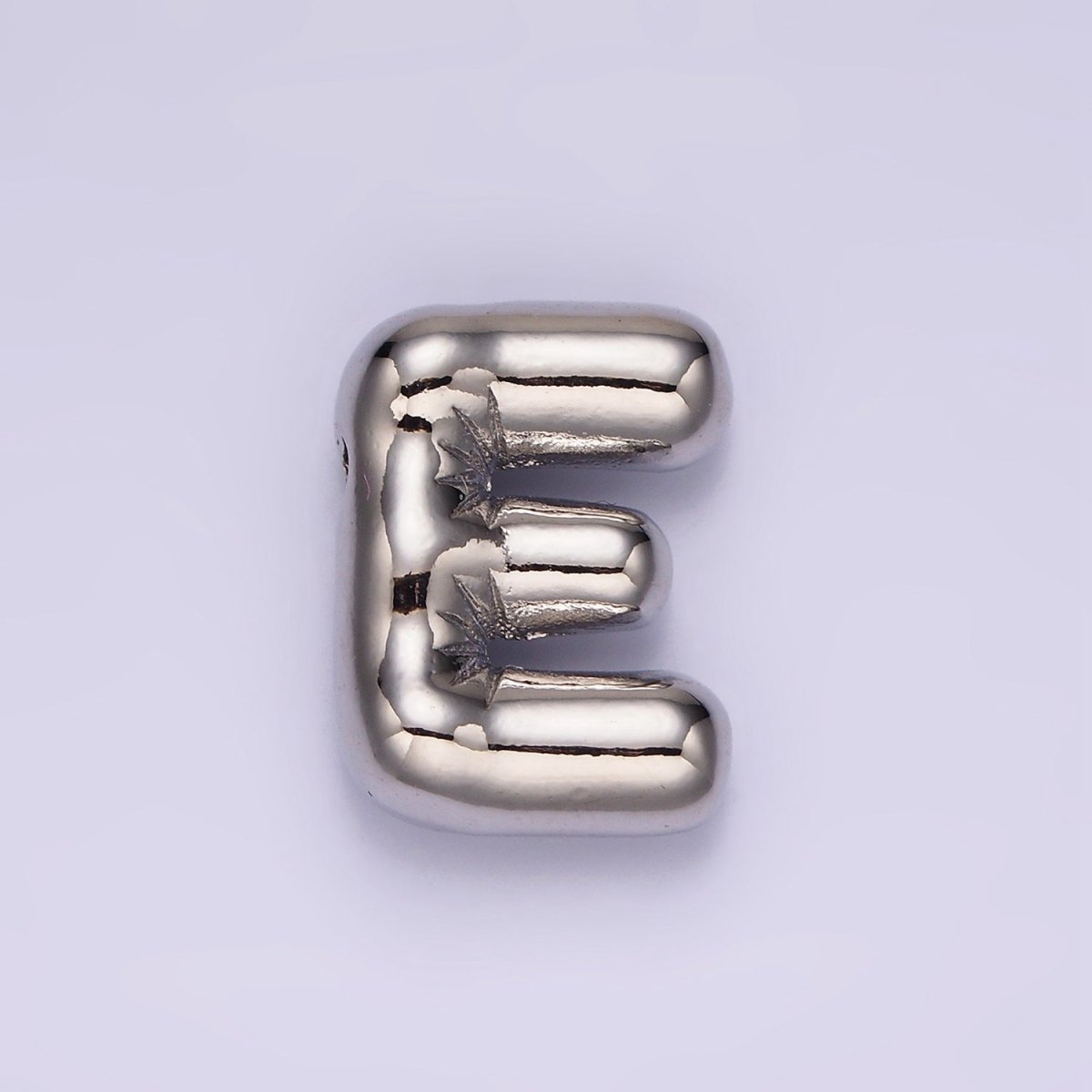 Silver Plated 20mm Chubby Balloon Initial Letter Personalized Pendant | A-A1080-A-A1092