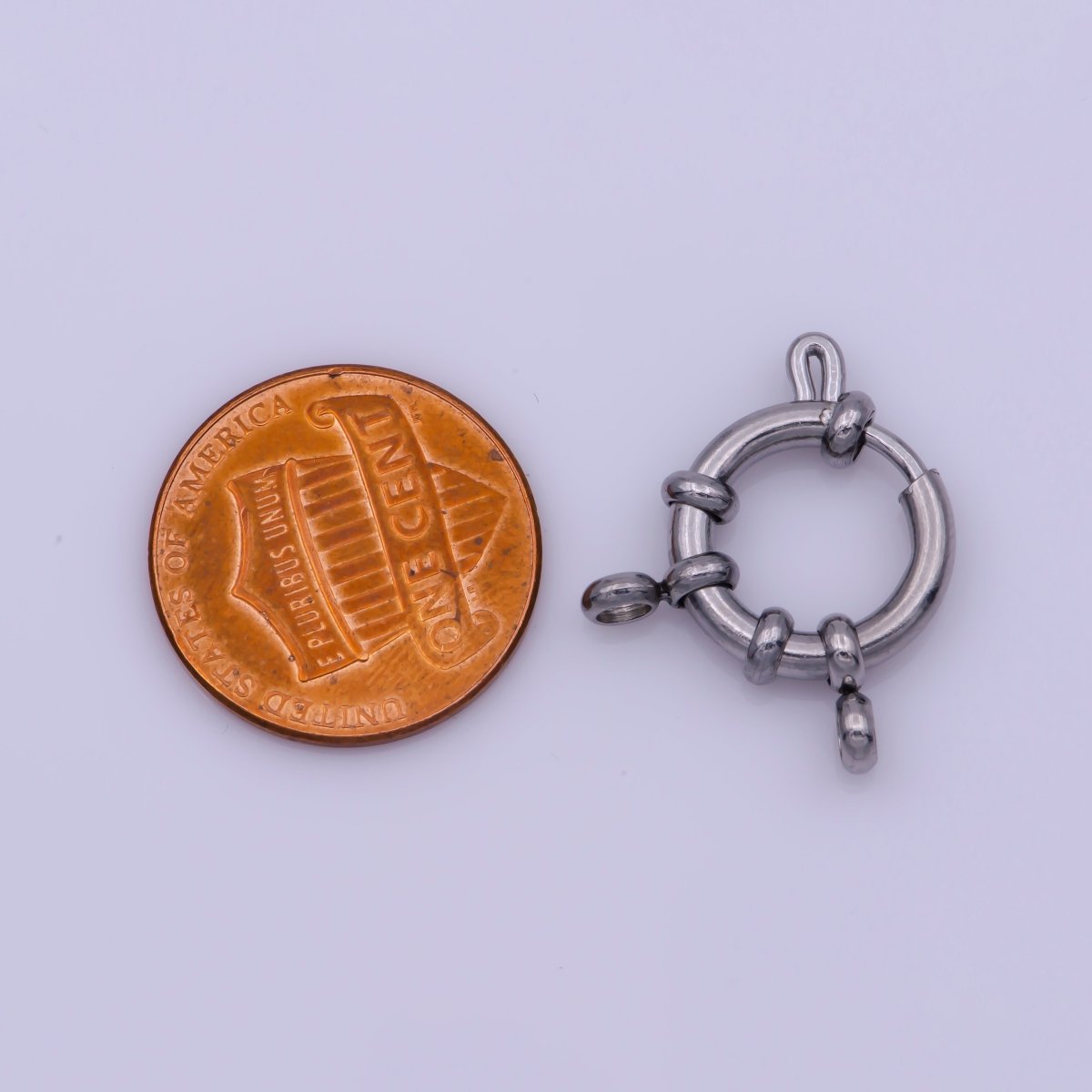 Silver Sailor Clasp, Large Spring Ring Include Loops 22mm, 24mm, Necklace Bracelet Finding L-551 L-552