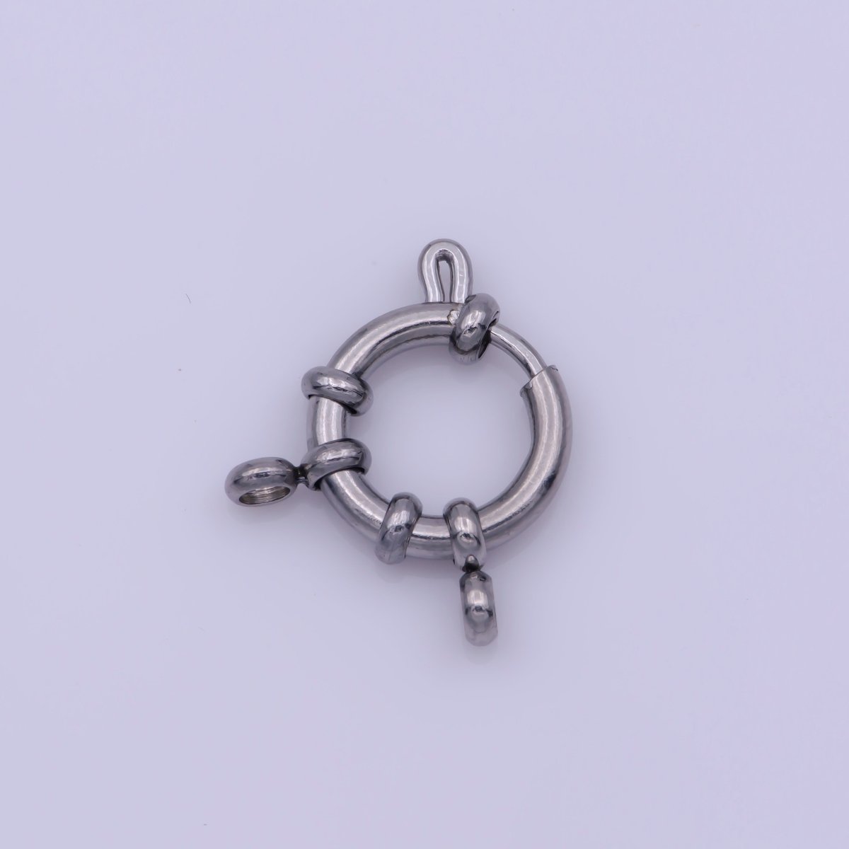 Silver Sailor Clasp, Large Spring Ring Include Loops 22mm, 24mm, Necklace Bracelet Finding L-551 L-552