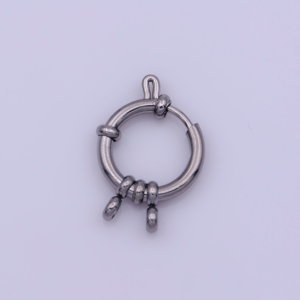 Silver Sailor Clasp, Large Spring Ring Include Loops 22mm, 24mm, Necklace Bracelet Finding L-551 L-552