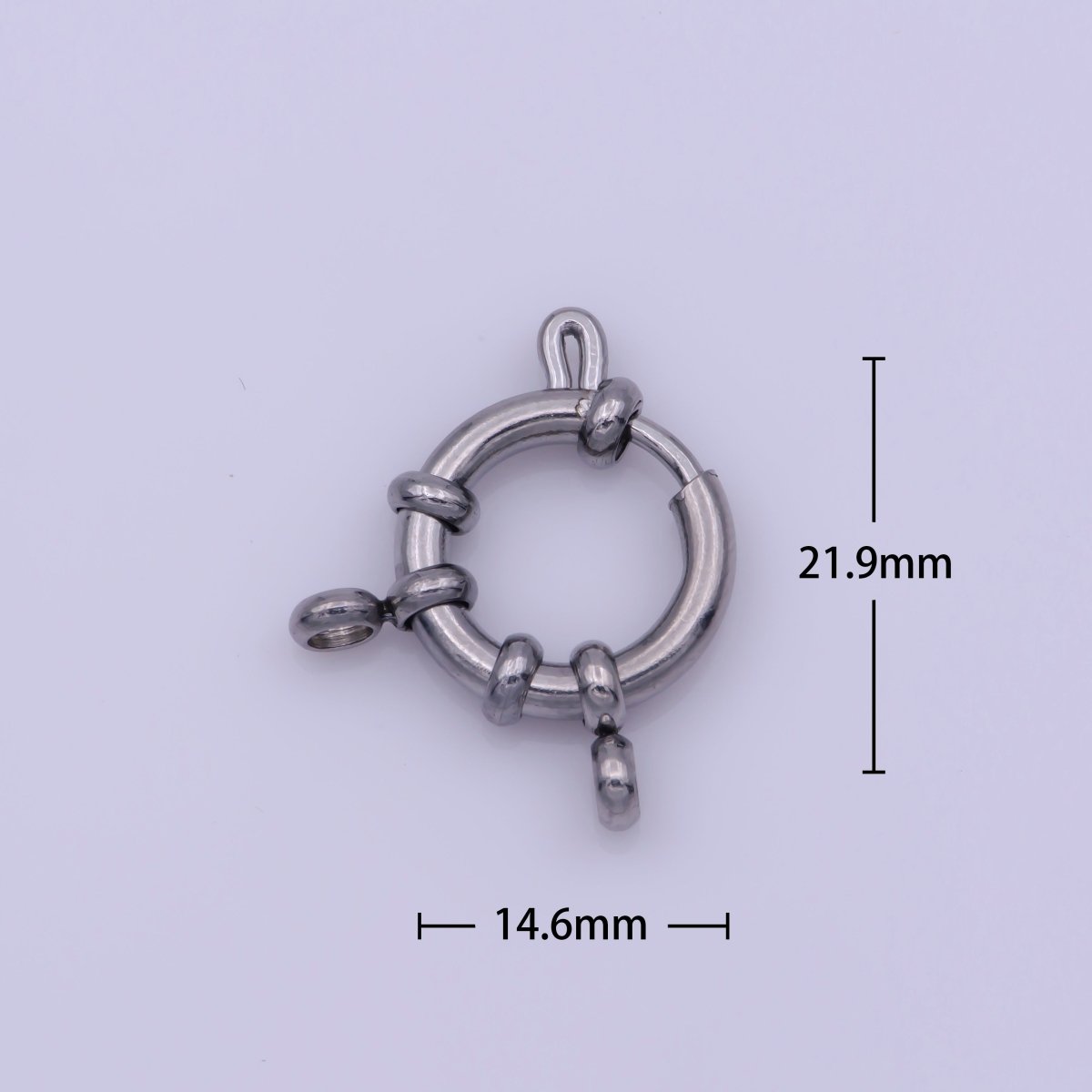 Silver Sailor Clasp, Large Spring Ring Include Loops 22mm, 24mm, Necklace Bracelet Finding L-551 L-552