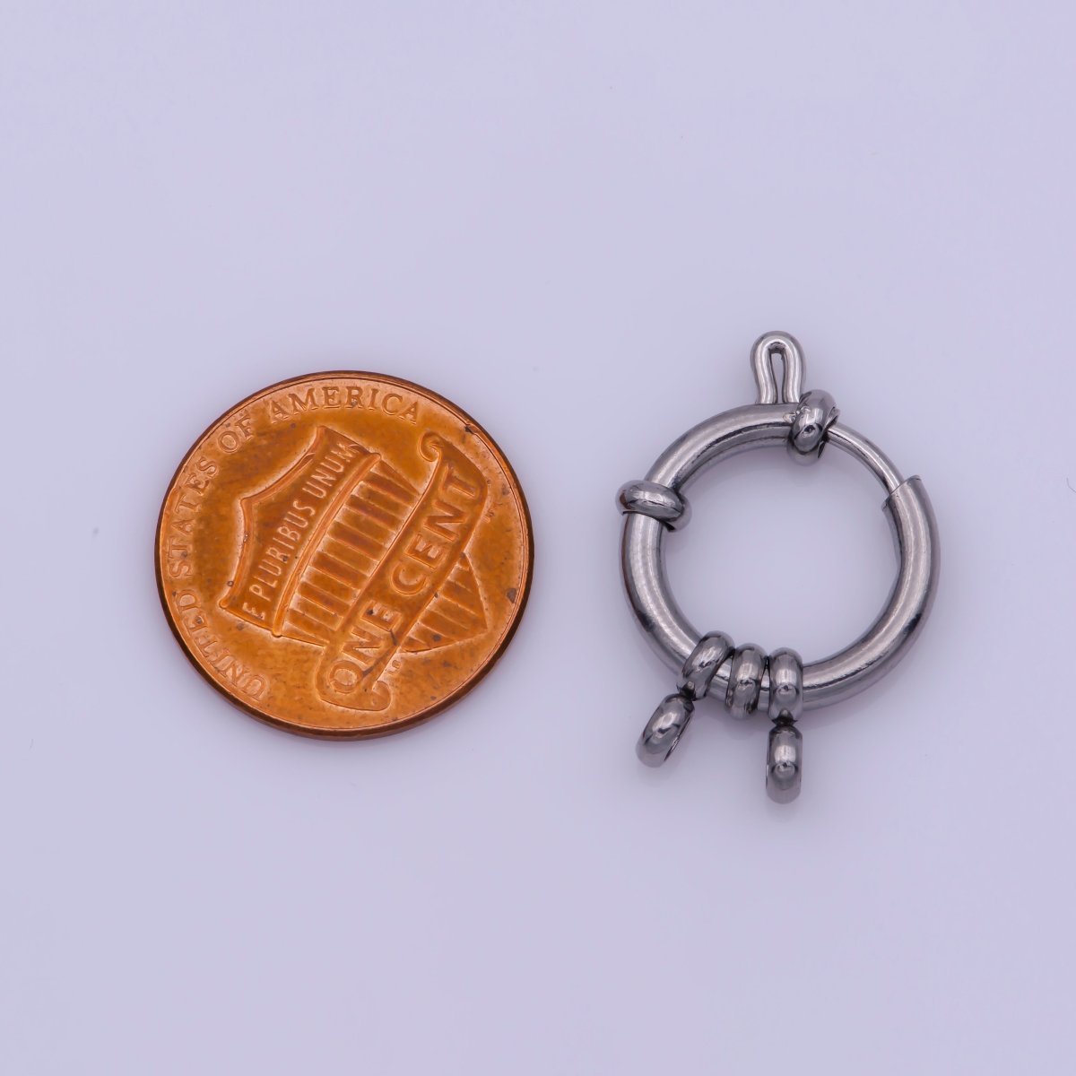 Silver Sailor Clasp, Large Spring Ring Include Loops 22mm, 24mm, Necklace Bracelet Finding L-551 L-552