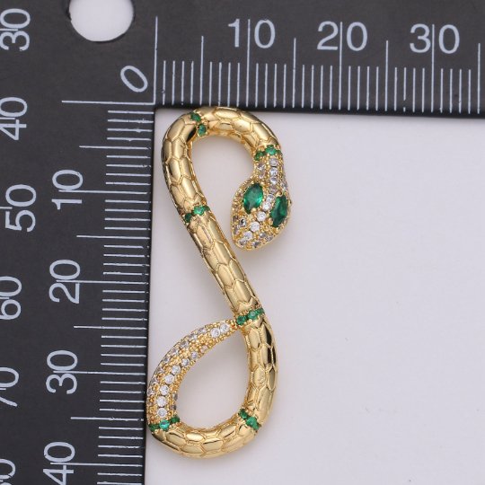 Silver Snake Connector Charms Serpent Connectors Jewelry Vintage Style Antique Look Serpentine Gold Necklace Bracelet Link Connector K-849, K-850