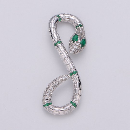 Silver Snake Connector Charms Serpent Connectors Jewelry Vintage Style Antique Look Serpentine Gold Necklace Bracelet Link Connector K-849, K-850