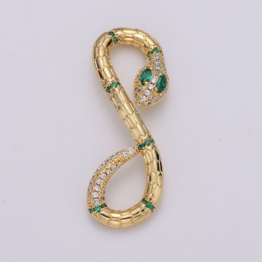 Silver Snake Connector Charms Serpent Connectors Jewelry Vintage Style Antique Look Serpentine Gold Necklace Bracelet Link Connector K-849, K-850