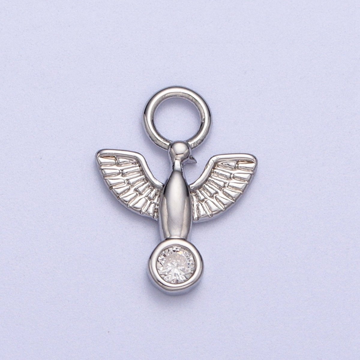 Silver Tiny Dove Charm, Bird Charm Gold Religious Charm for Add on Pendant AC056 AC057