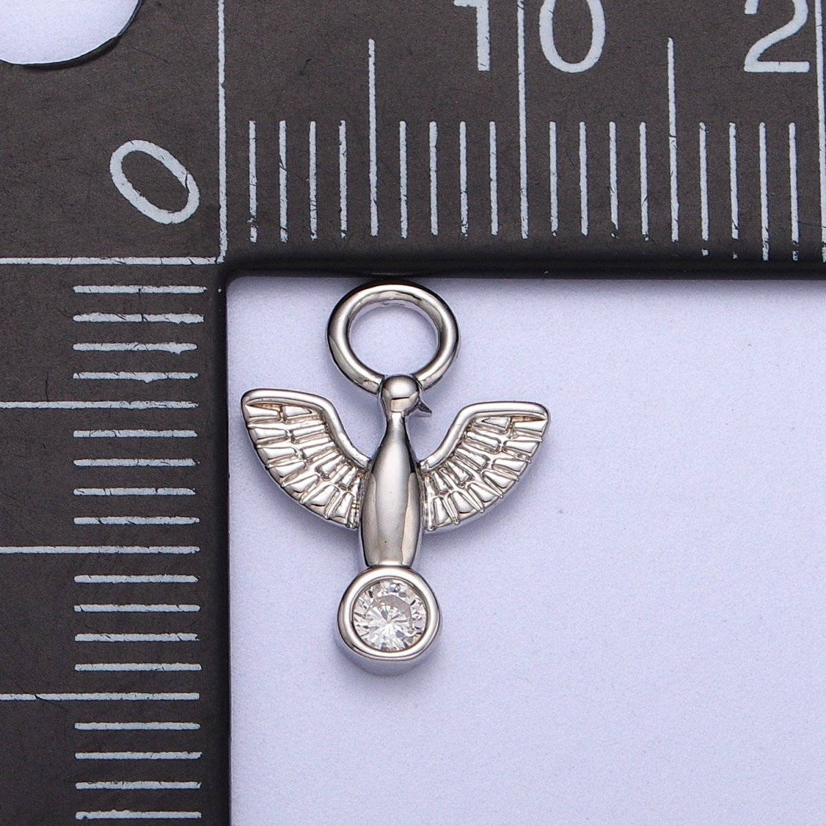 Silver Tiny Dove Charm, Bird Charm Gold Religious Charm for Add on Pendant AC056 AC057
