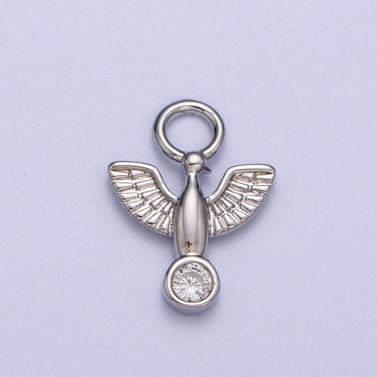 Silver Tiny Dove Charm, Bird Charm Gold Religious Charm for Add on Pendant AC056 AC057