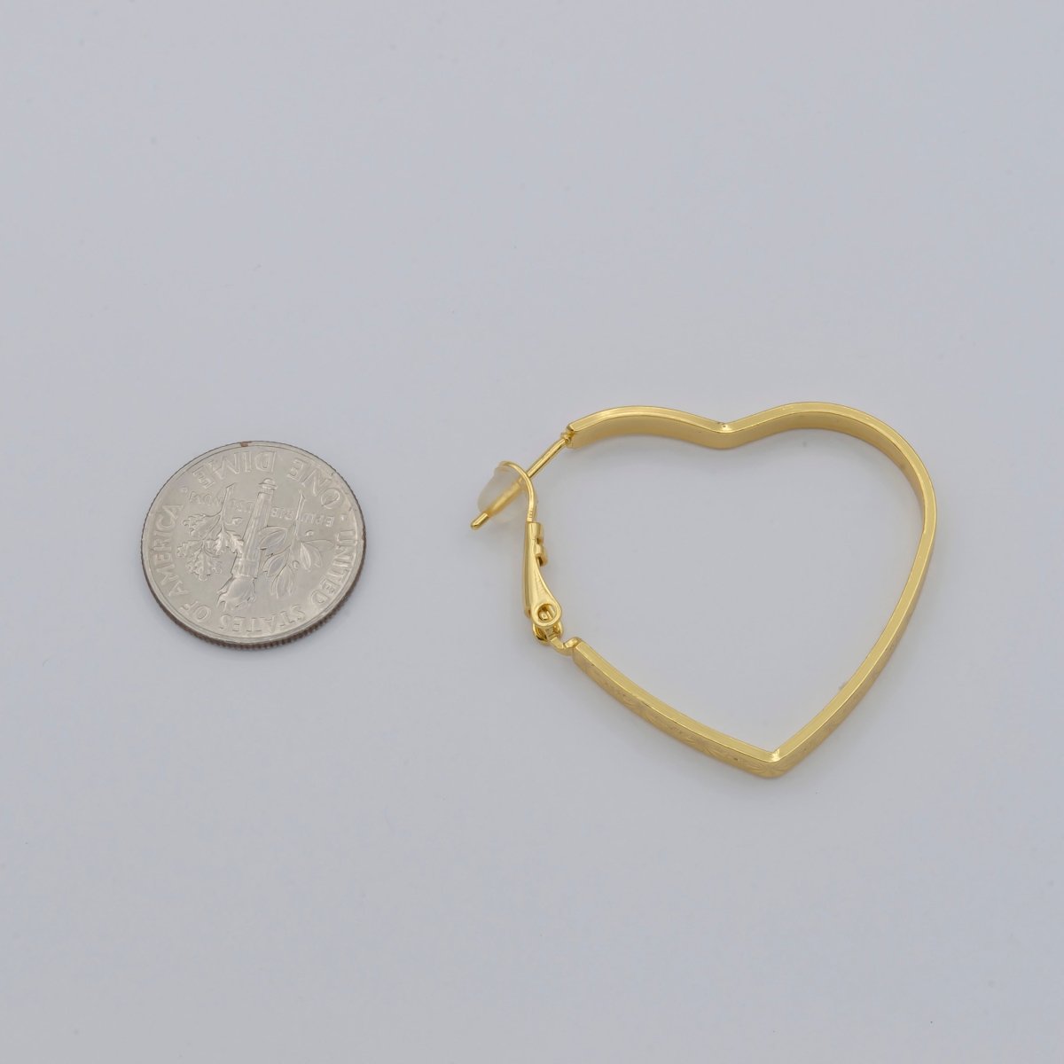 Simple Designated Golden Heart Huggies Earrings, Plain Gold Filled Tiny Geometric Love Heart Shape Casual Daily Wear Earring Jewelry P-098 P-099 P-100