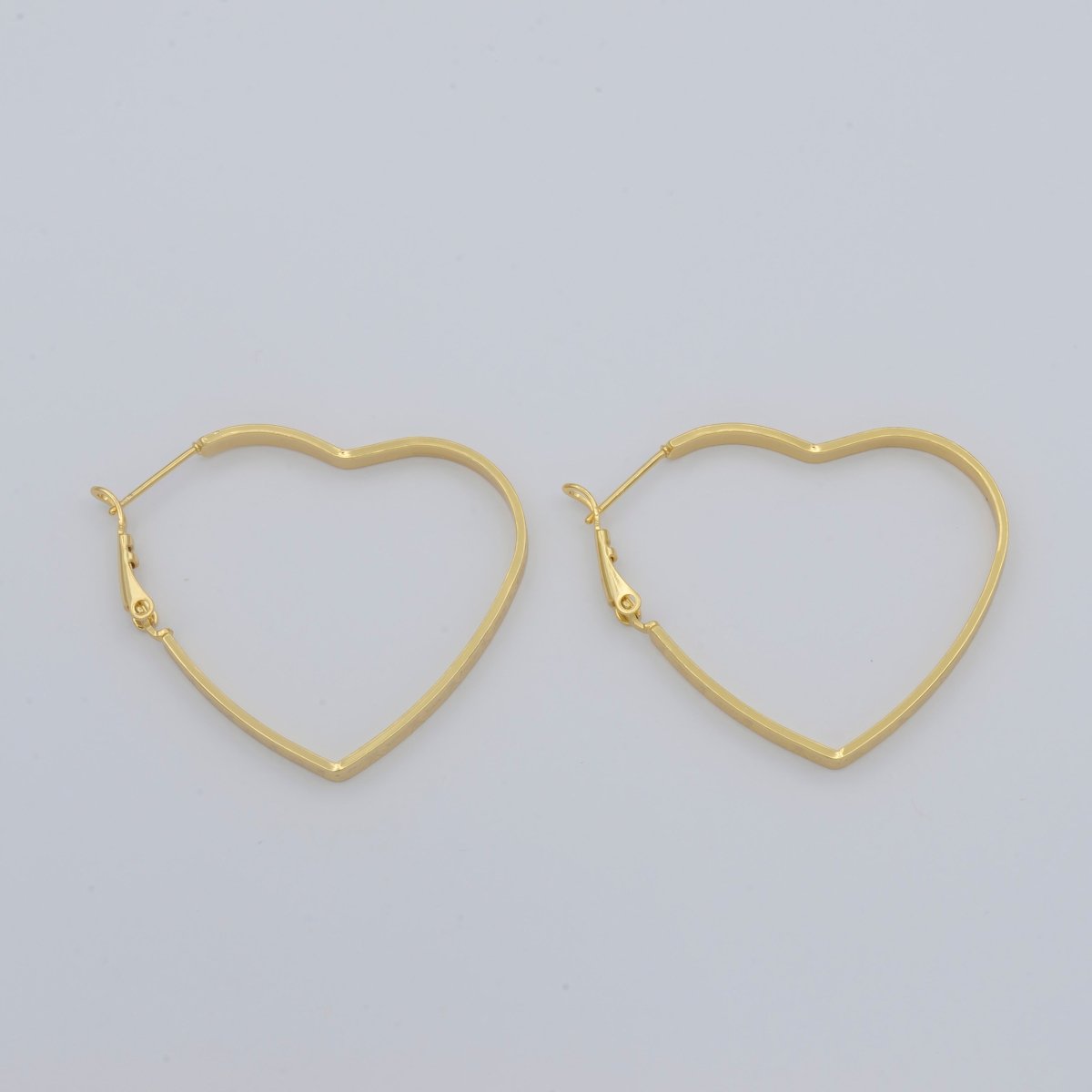 Simple Designated Golden Heart Huggies Earrings, Plain Gold Filled Tiny Geometric Love Heart Shape Casual Daily Wear Earring Jewelry P-098 P-099 P-100