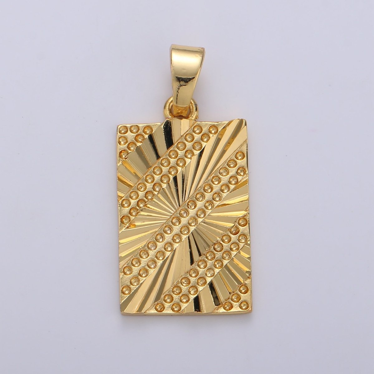 Simple Gold Filled Rectangle Pendants J-101 - DLUXCA