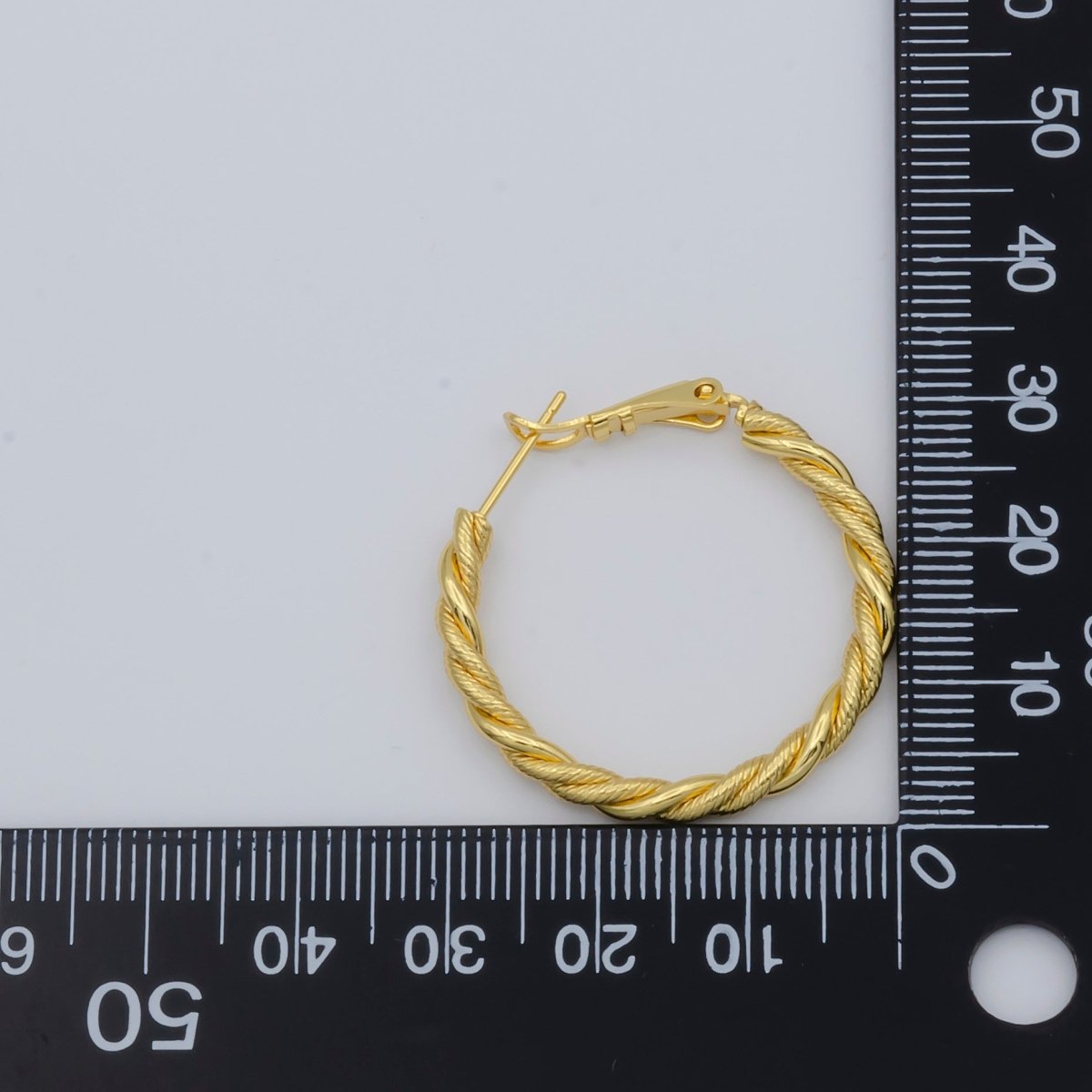 Simple Golden Thin Braid Twist Huggies Earrings, Plain Gold Filled Mini Geometric Unique Shape Formal/Casual Daily Wear Hinge hoop Earring Jewelry P-109