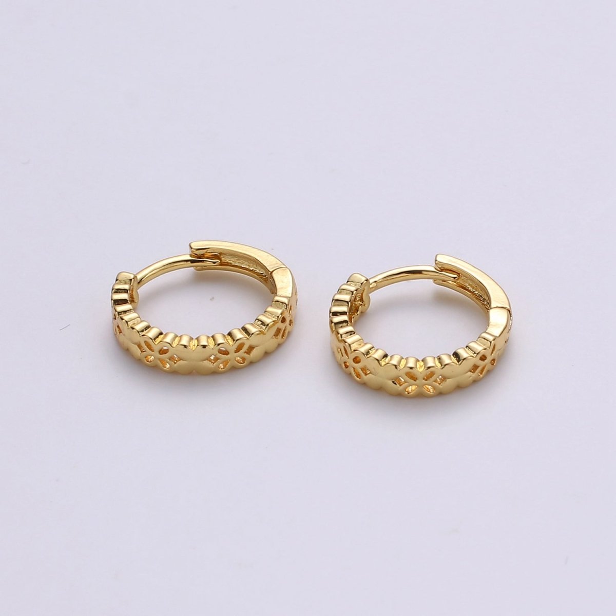 Simple Minimalist Gold Filled Huggies K-662-K-664