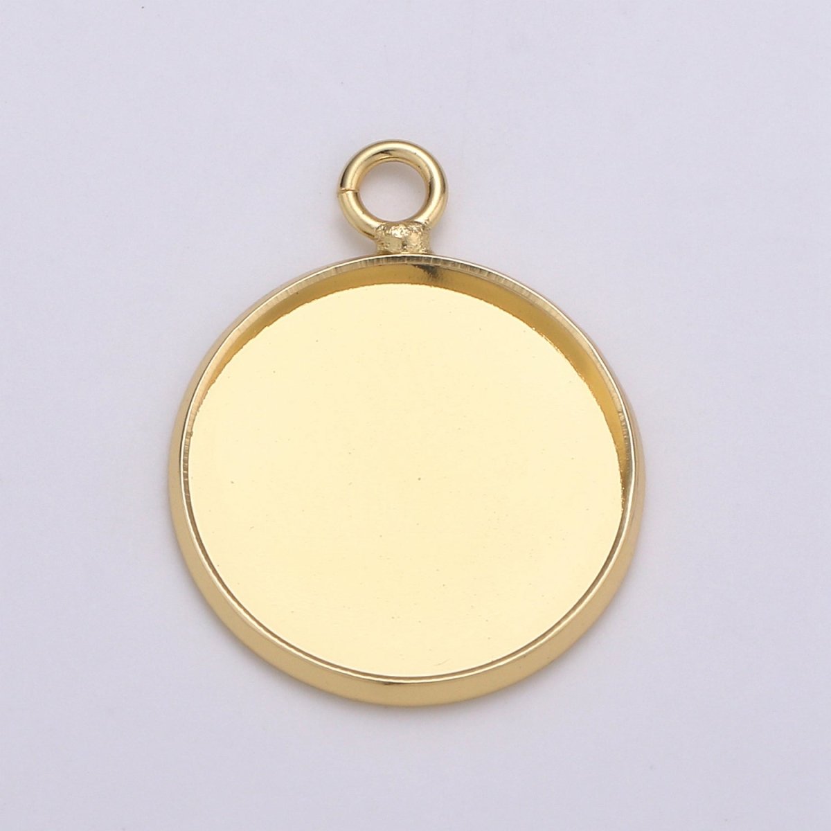Simple Minimalist Golden Coin Gold Filled Charm K-929,K-930,L-086