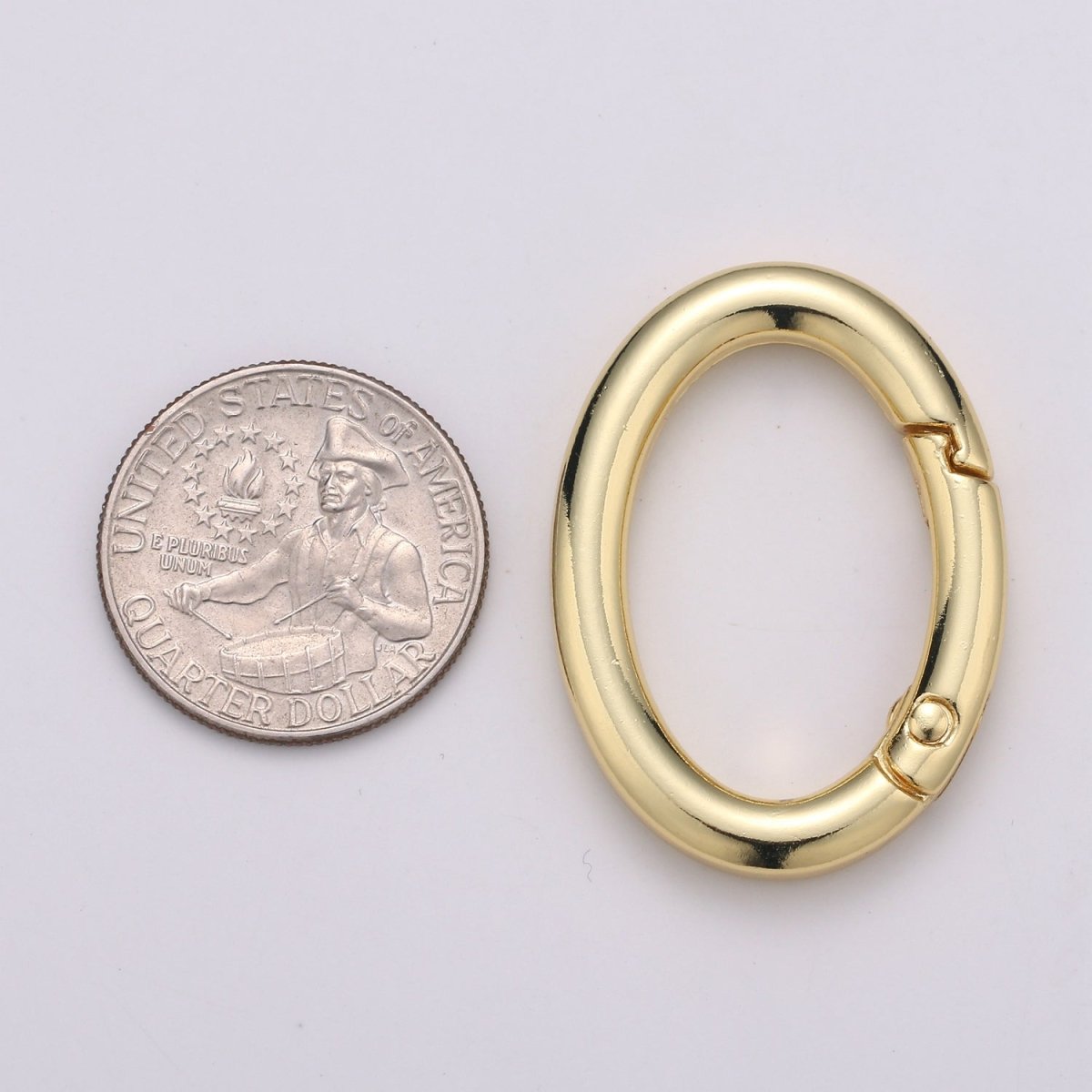 Simple Oval Push Gate Ring For Charm Connectors Wristlet Holder DIY Jewelry Making  L-048
