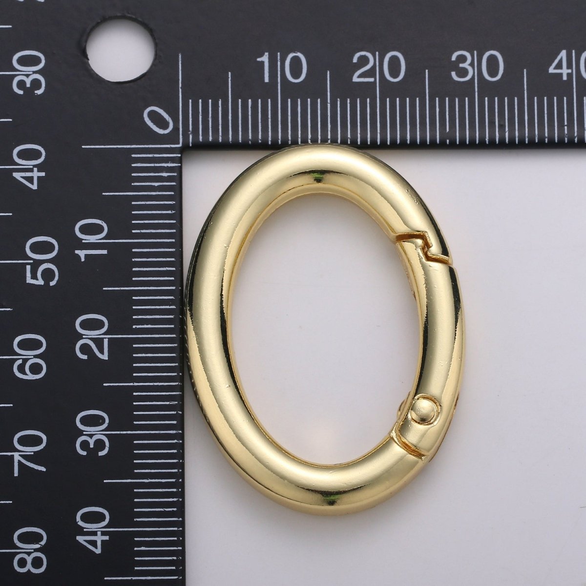 Simple Oval Push Gate Ring For Charm Connectors Wristlet Holder DIY Jewelry Making  L-048