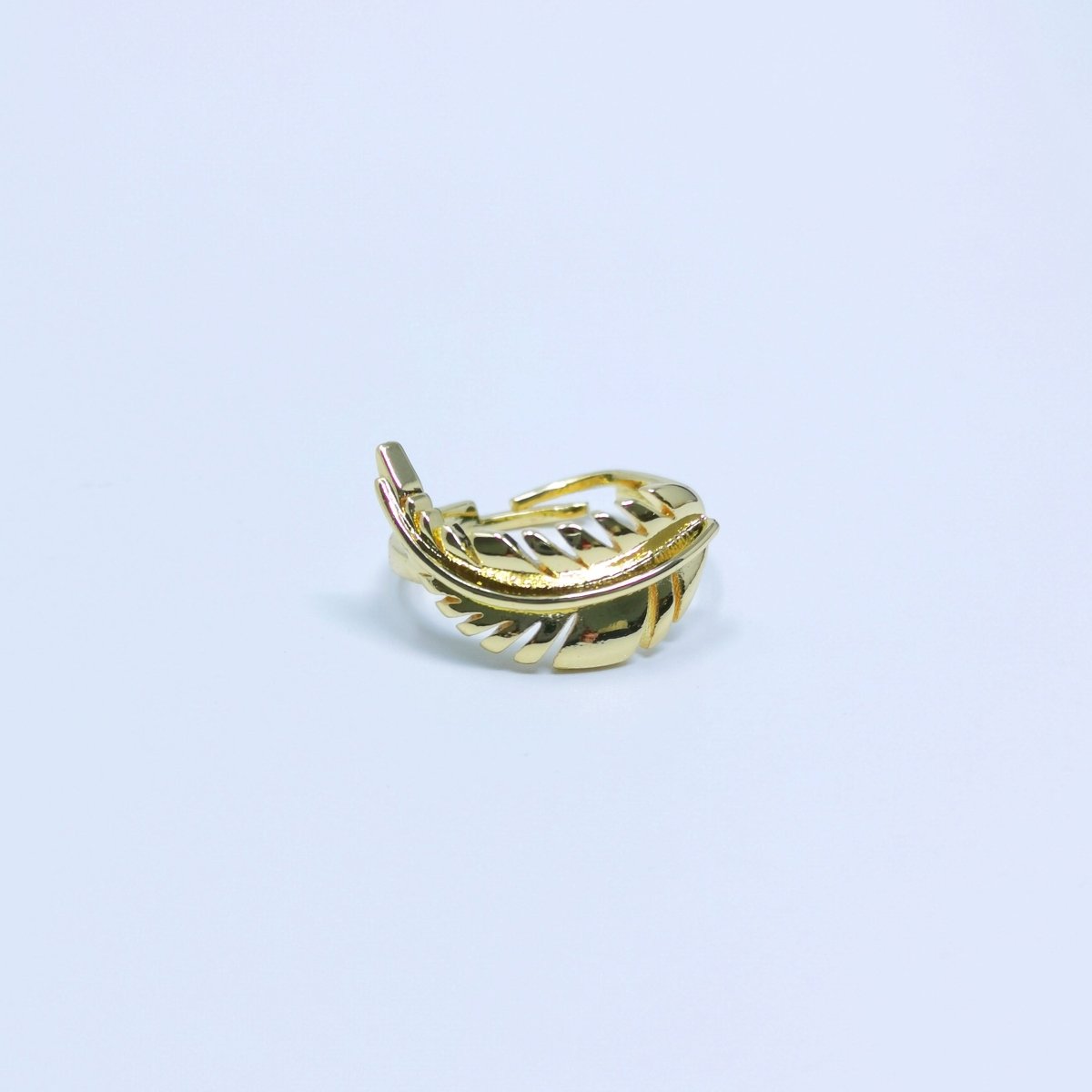 Single Leaf Gold Filled Adjustable Ring R-241