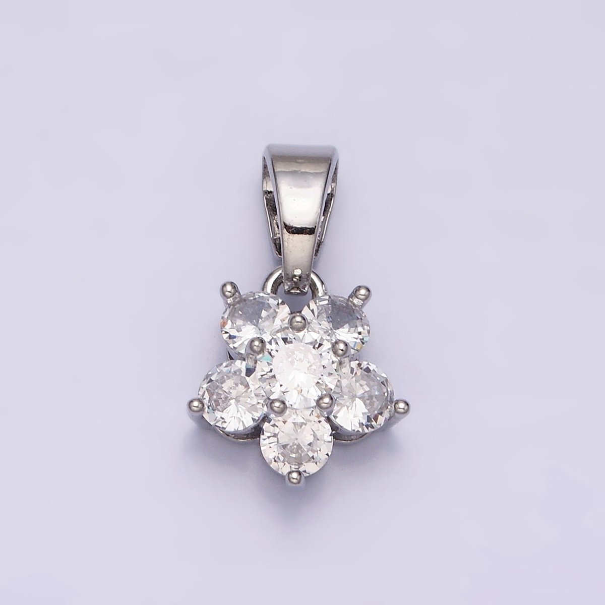 Small 24K Gold Filled Flower Charm Pave CZ Cubic Zirconia Charm for Bracelet Necklace Earring Charm Supply AA-457