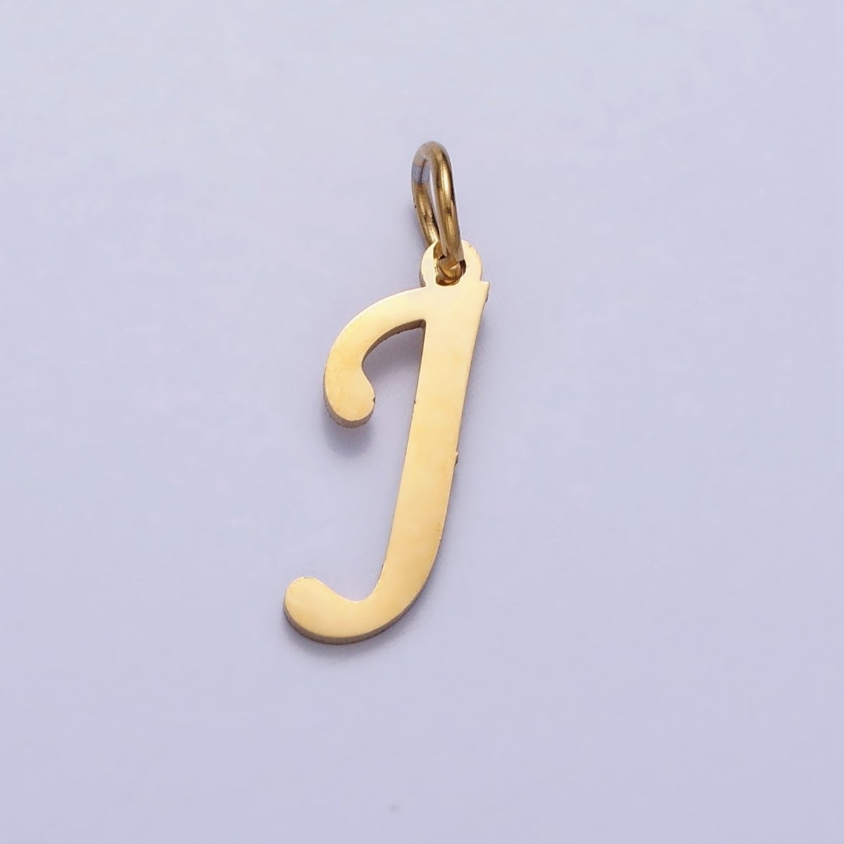 Small 24K Gold Plated Stainless Steel Letter Charms, initial alphabet pendant DIY jewelry letter charms for personalized jewelry making A-625-A-637