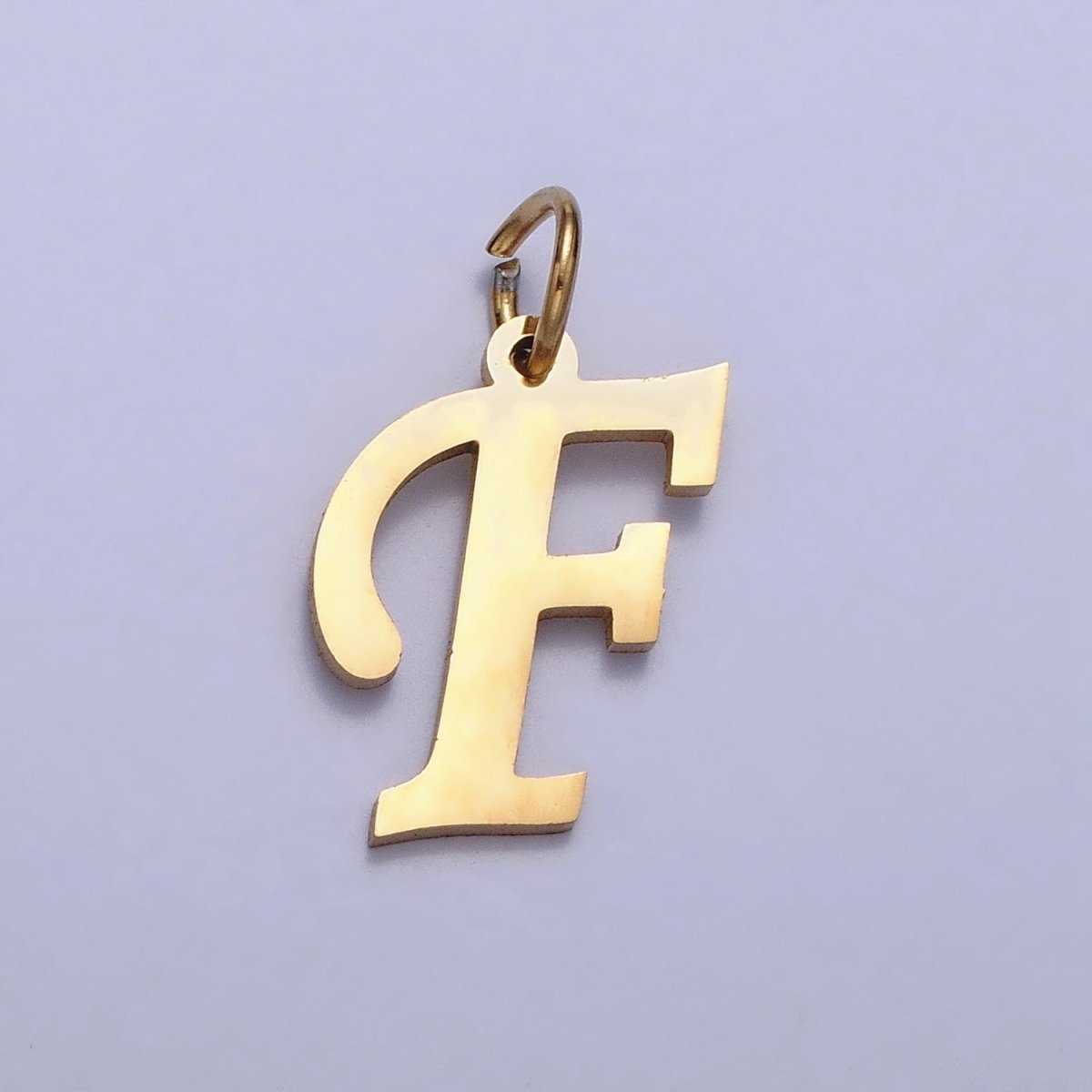 Small 24K Gold Plated Stainless Steel Letter Charms, initial alphabet pendant DIY jewelry letter charms for personalized jewelry making A-625-A-637
