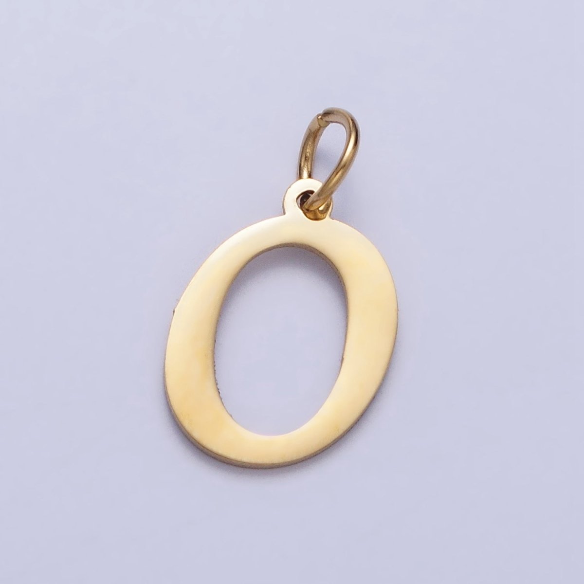 Small 24K Gold Plated Stainless Steel Letter Charms, initial alphabet pendant DIY jewelry letter charms for personalized jewelry making A-625-A-637