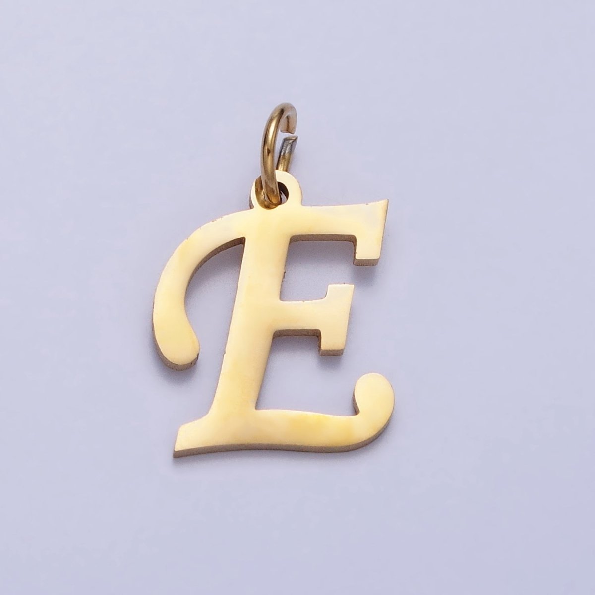Small 24K Gold Plated Stainless Steel Letter Charms, initial alphabet pendant DIY jewelry letter charms for personalized jewelry making A-625-A-637