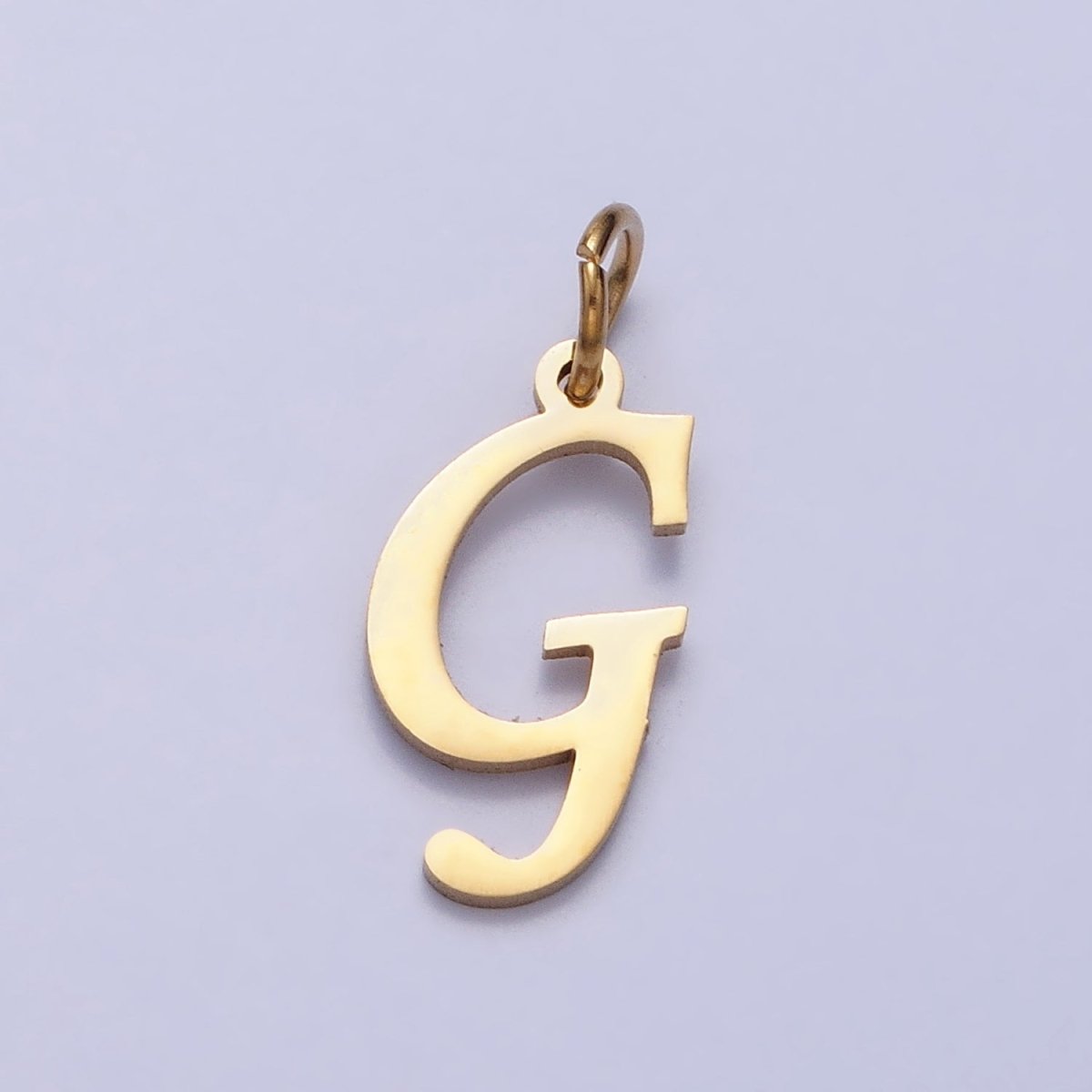 Small 24K Gold Plated Stainless Steel Letter Charms, initial alphabet pendant DIY jewelry letter charms for personalized jewelry making A-625-A-637